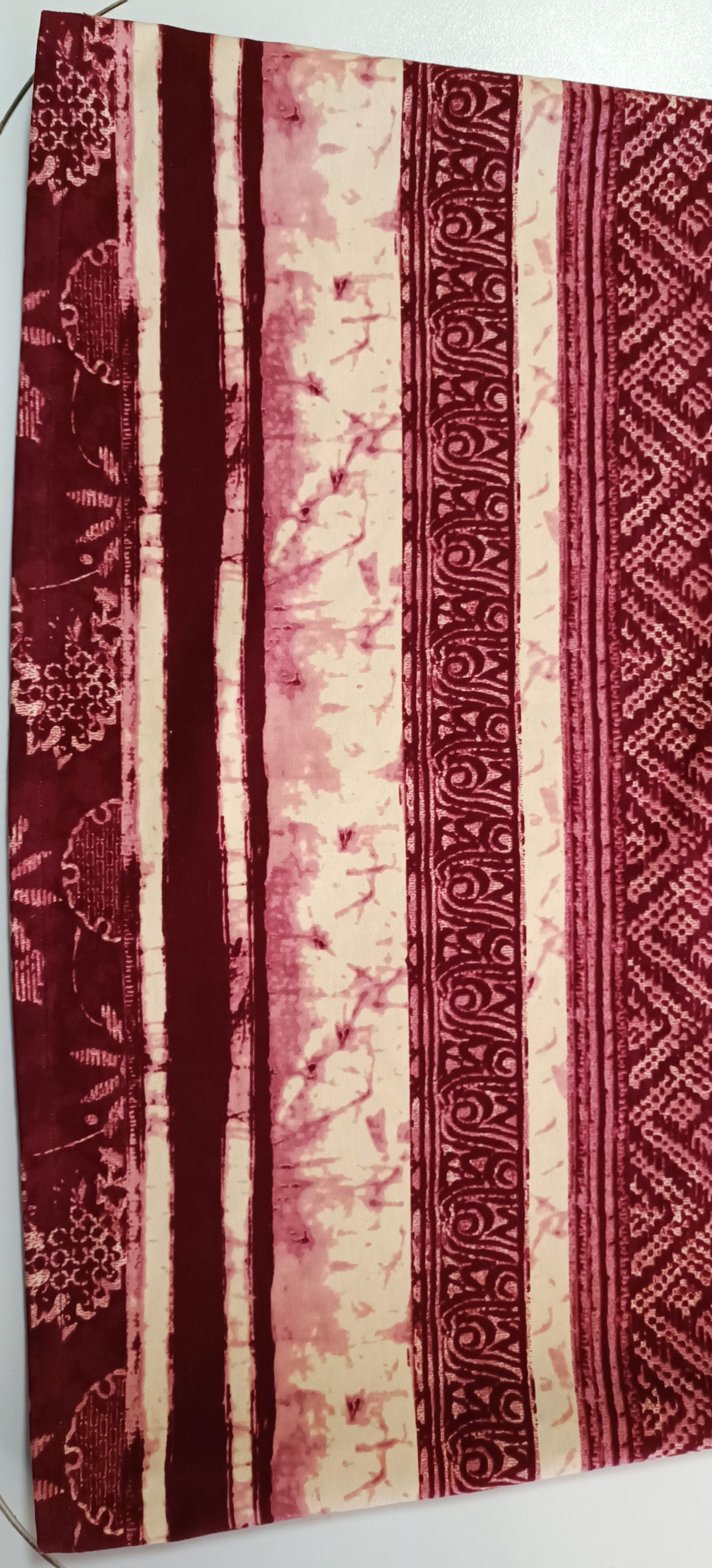 Jean Paul Gaultier 90's- Burgundy maxi skirt with ethnic print. Size 28" / US 6 / IT 42 - 21 Thumbnail
