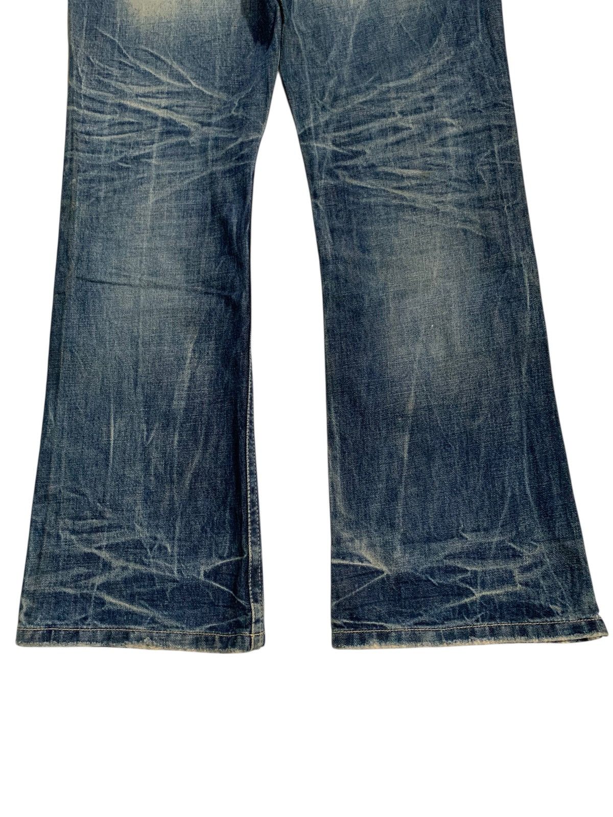 GOSTAR DE FUGA FLARE JAMBANGEE RUSTY PUNK STYLE JAPANESE DISTRESSED DENIM Size US 34 / EU 50 - 8 Thumbnail