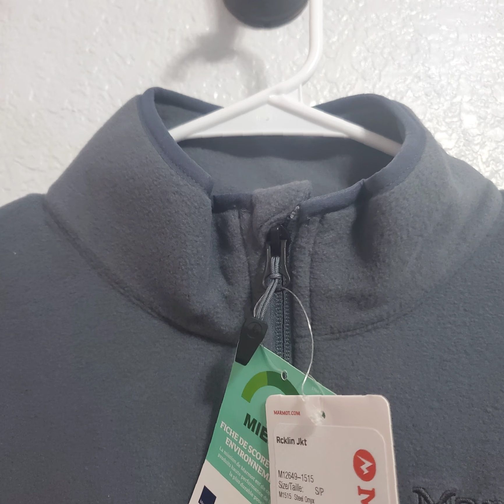 Marmot VINTAGE Marmot Rocklin Jacket Mens S Steel Onyx Full Zip Fleece Lightweight Layer Outdoor Size US S / EU 44-46 / 1 - 5 Thumbnail