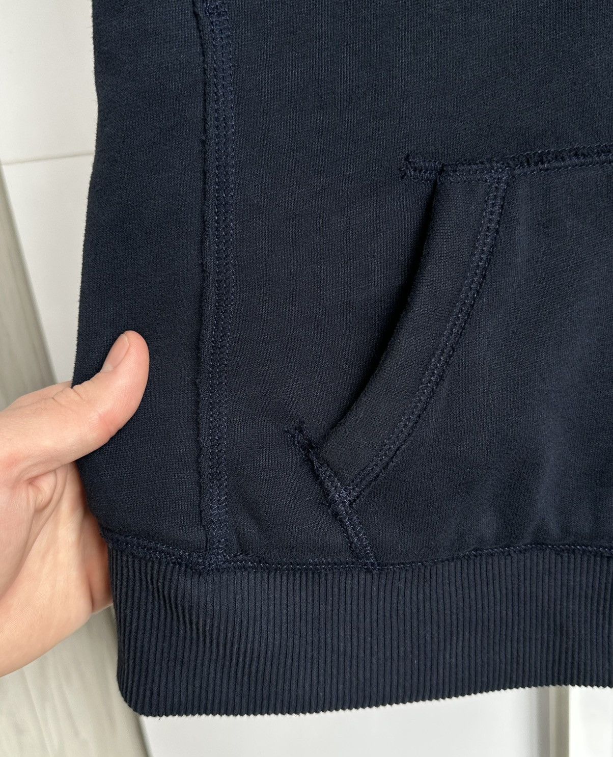 Abercrombie & Fitch Vintage Abercrombie & Fitch Faux Fur Lined Hoodie Blue Y2K Size L / US 10 / IT 46 - 4 Thumbnail