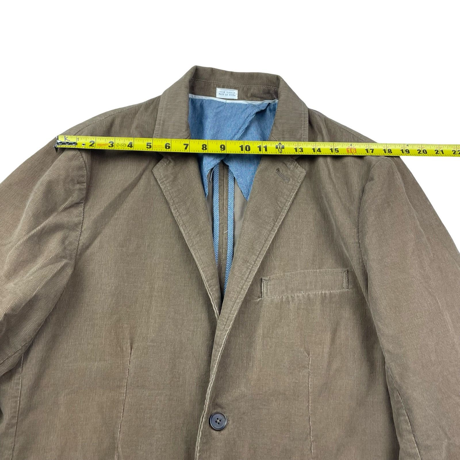 J.Crew J.Crew Men's 100% Cotton Corduroy 2-Button Blazer Khaki/Tan Size US L / EU 52-54 / 3 - 7 Thumbnail