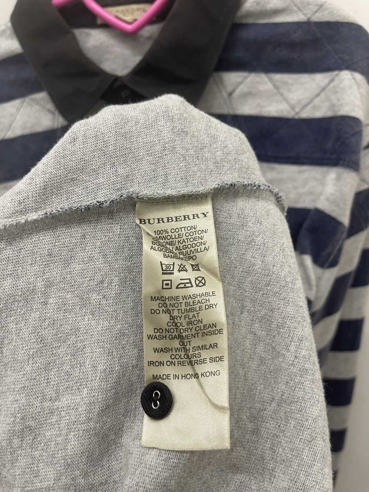 Burberry Rare BURBERRY BRIT No. 5 Striped Rugby Polo Size US XL / EU 56 / 4 - 4 Thumbnail