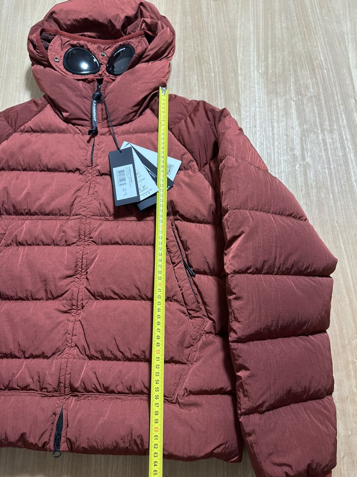 C.P. Company C.P. Company Hooded Down Goggle Jacket Cherry Red Size 46(S) Size US S / EU 44-46 / 1 - 3 Thumbnail