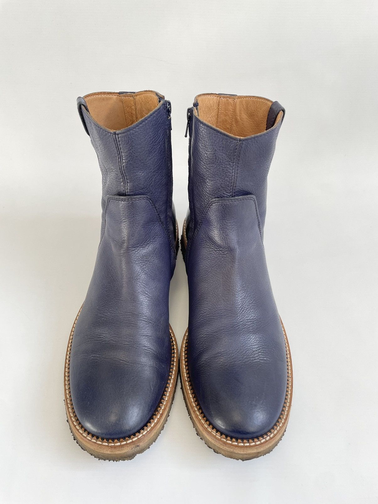 Maison Margiela Dark Blue Leather ‘Engineer Boots’ Size US 10 / EU 43 - 12 Thumbnail