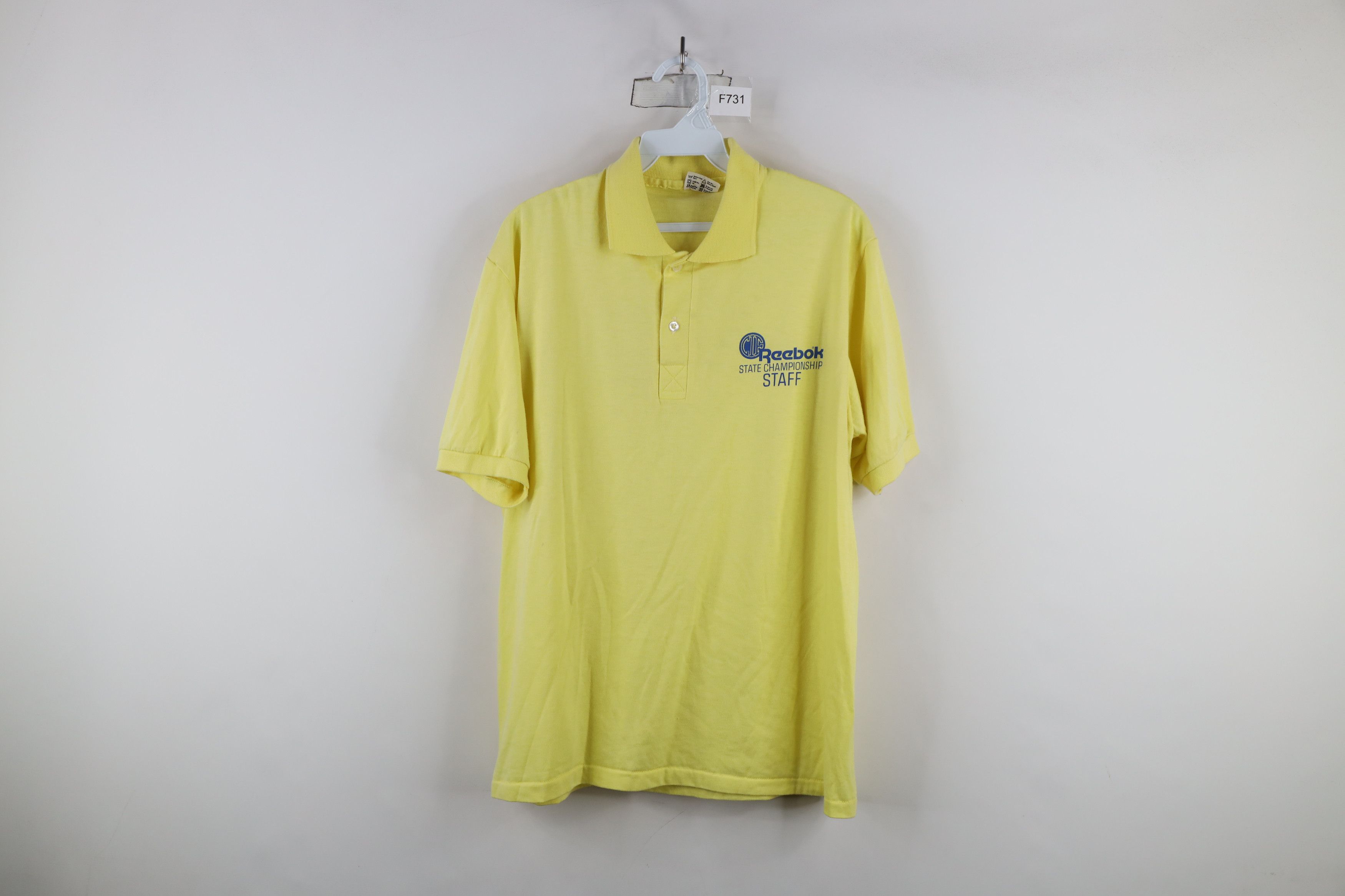 Vintage Vintage 80s Reebok State Championship Staff Polo USA Size US XL / EU 56 / 4 - 1 Thumbnail