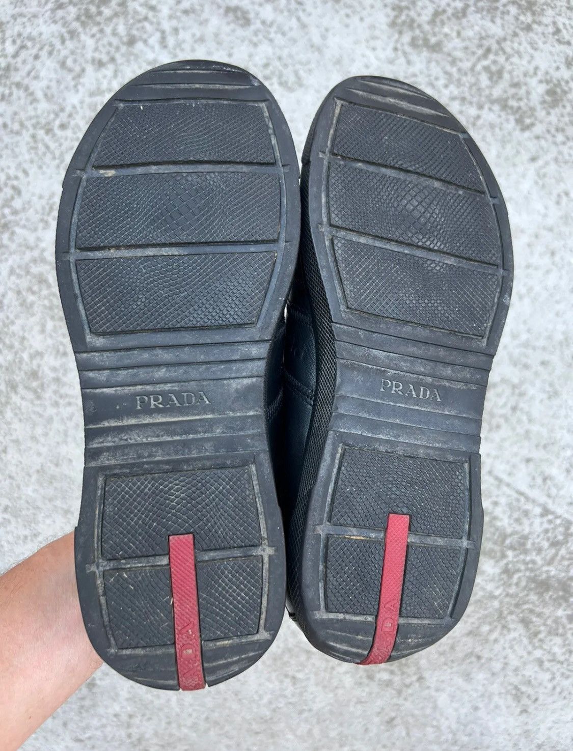 Prada Authentic💫Prada💫2 Strap Leather Sneaker (4P 1317) Size US 8 / EU 41 - 12 Thumbnail