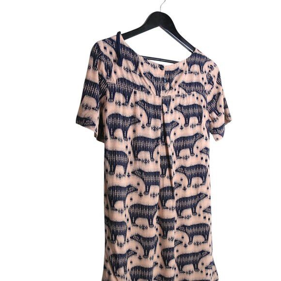 Anthropologie Anthropologie Maeve Zola Pink Polar Bear Printed Tunic Dress Size XS / US 0-2 / IT 36-38 - 5 Thumbnail