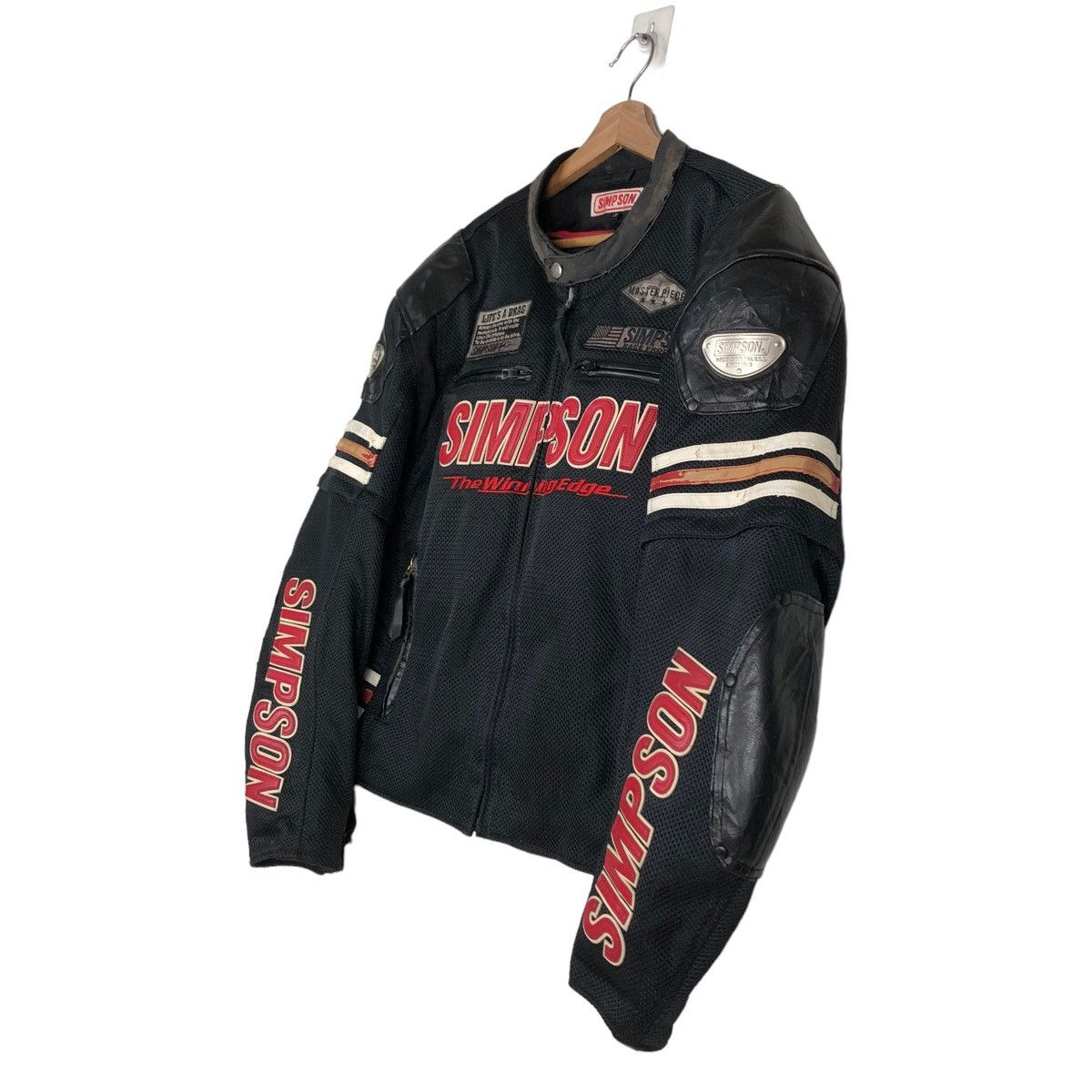 Japanese Brand 🔥VINTAGE RACING BIKER JACKET SIMPSON BIG LOGO SPELL OUT Size US L / EU 52-54 / 3 - 2 Thumbnail