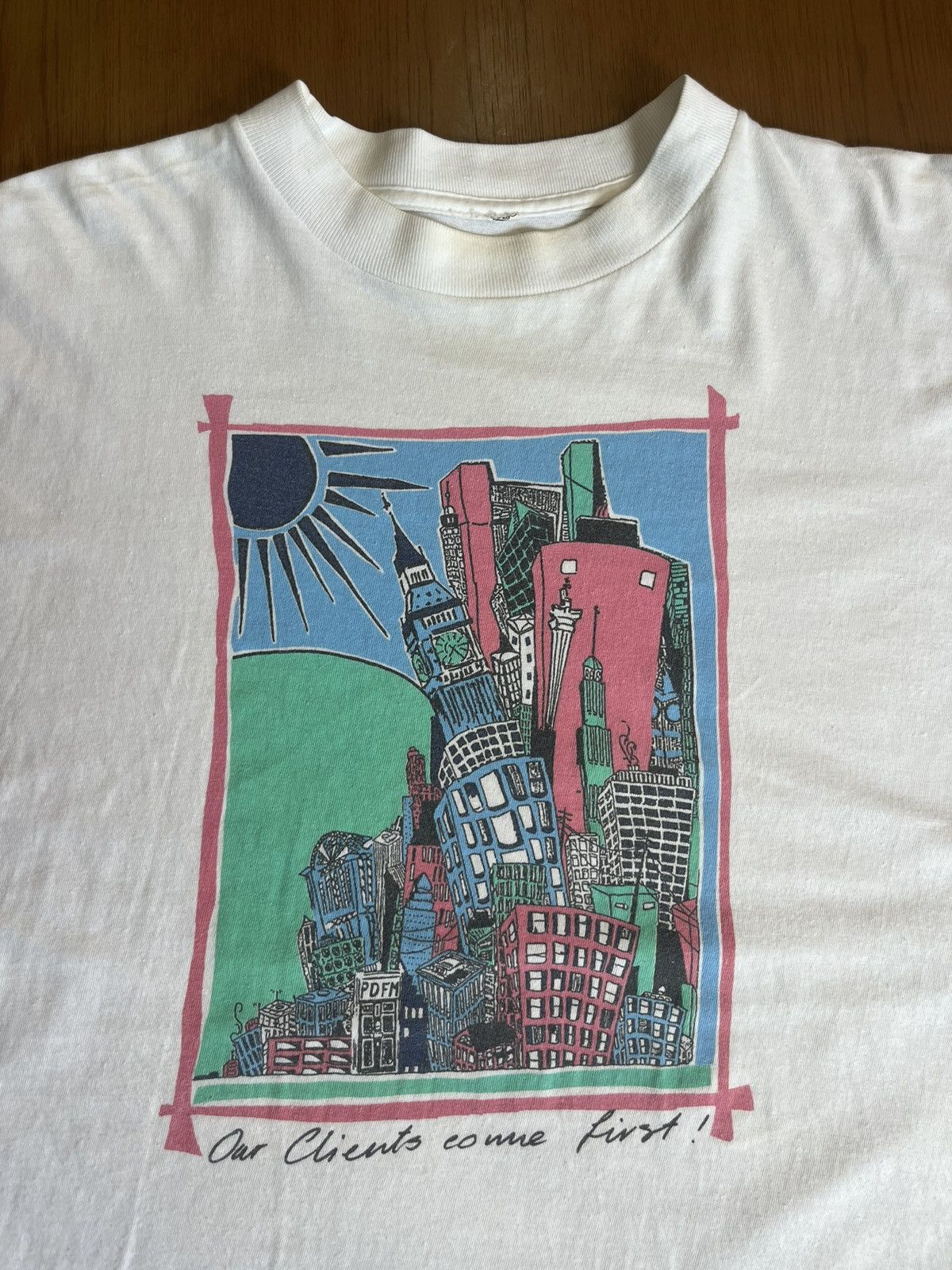 Arts & Science Vintage PDFM Artwork Design City Tower 90’s Tshirt Size US L / EU 52-54 / 3 - 5 Thumbnail