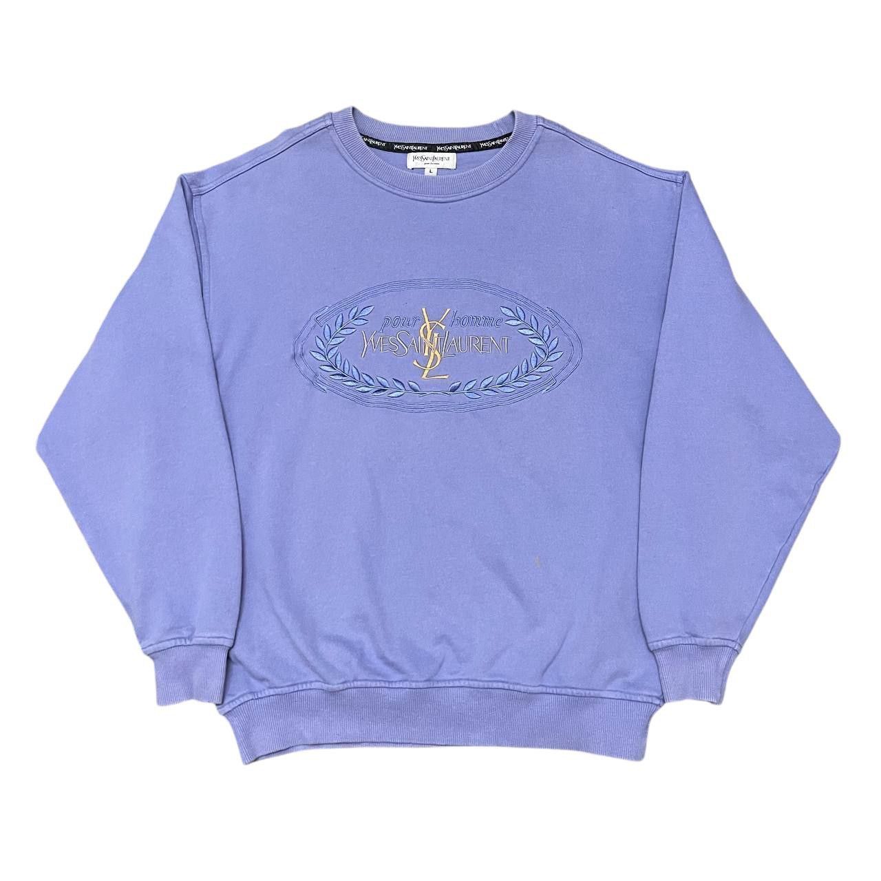 Yves Saint Laurent Vintage YSL Yves Saint Laurent Pour Homme Sweatshirt Size US M / EU 48-50 / 2 - 1 Thumbnail