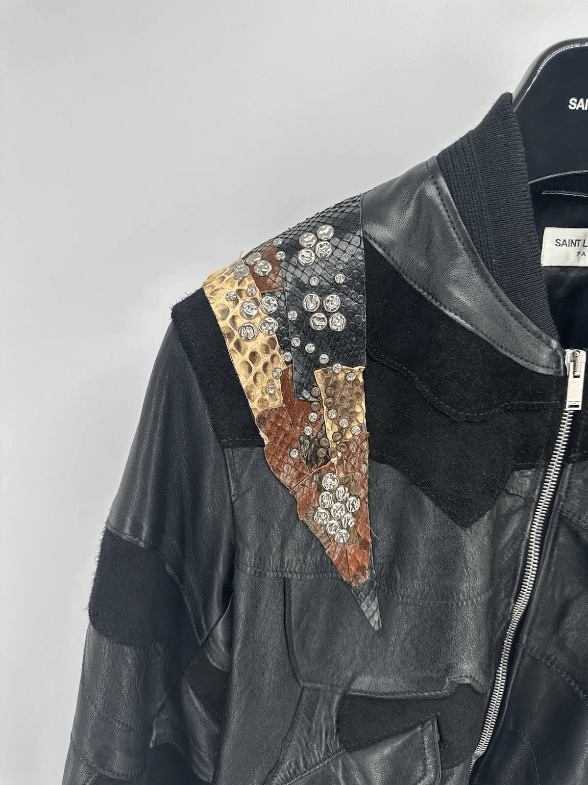 Saint Laurent Paris Saint Laurent Python Leather Jacket EU 50 Size US M / EU 48-50 / 2 - 2 Thumbnail