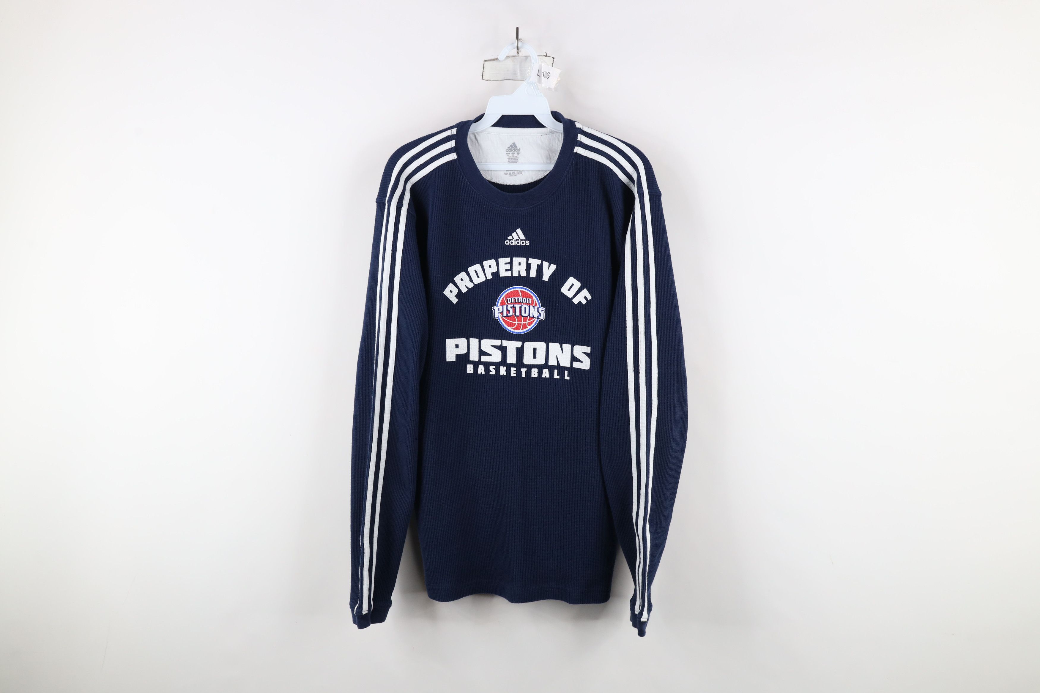 Adidas × Vintage Vintage Adidas Basketball Thermal Waffle Knit T-Shirt Blue Size US XL / EU 56 / 4 - 1 Thumbnail