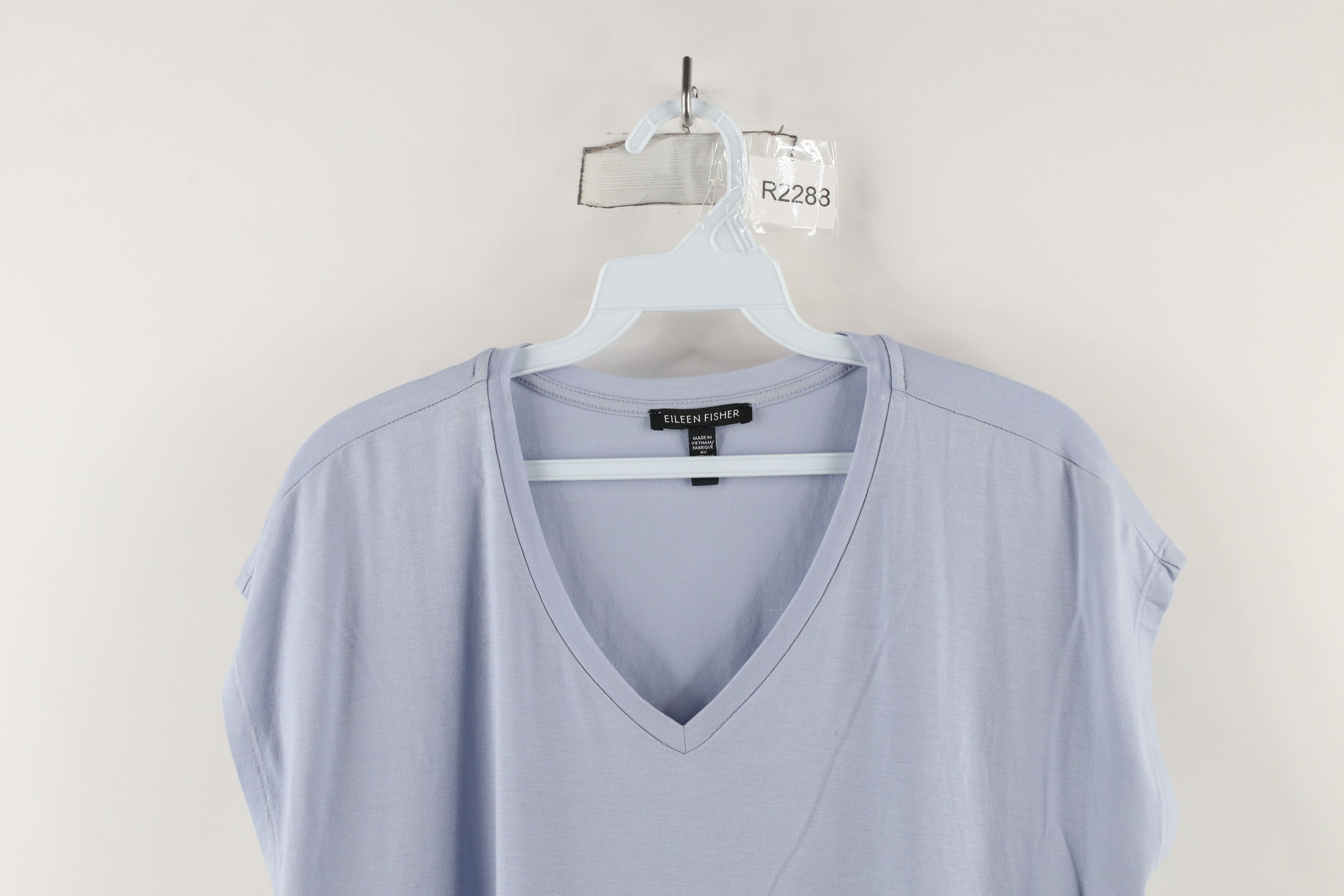 Eileen Fisher × Vintage Eileen Fisher Sleeveless Oversized Baggy T-Shirt Periwinkle Size XXS / US 00 / IT 34 - 2 Thumbnail