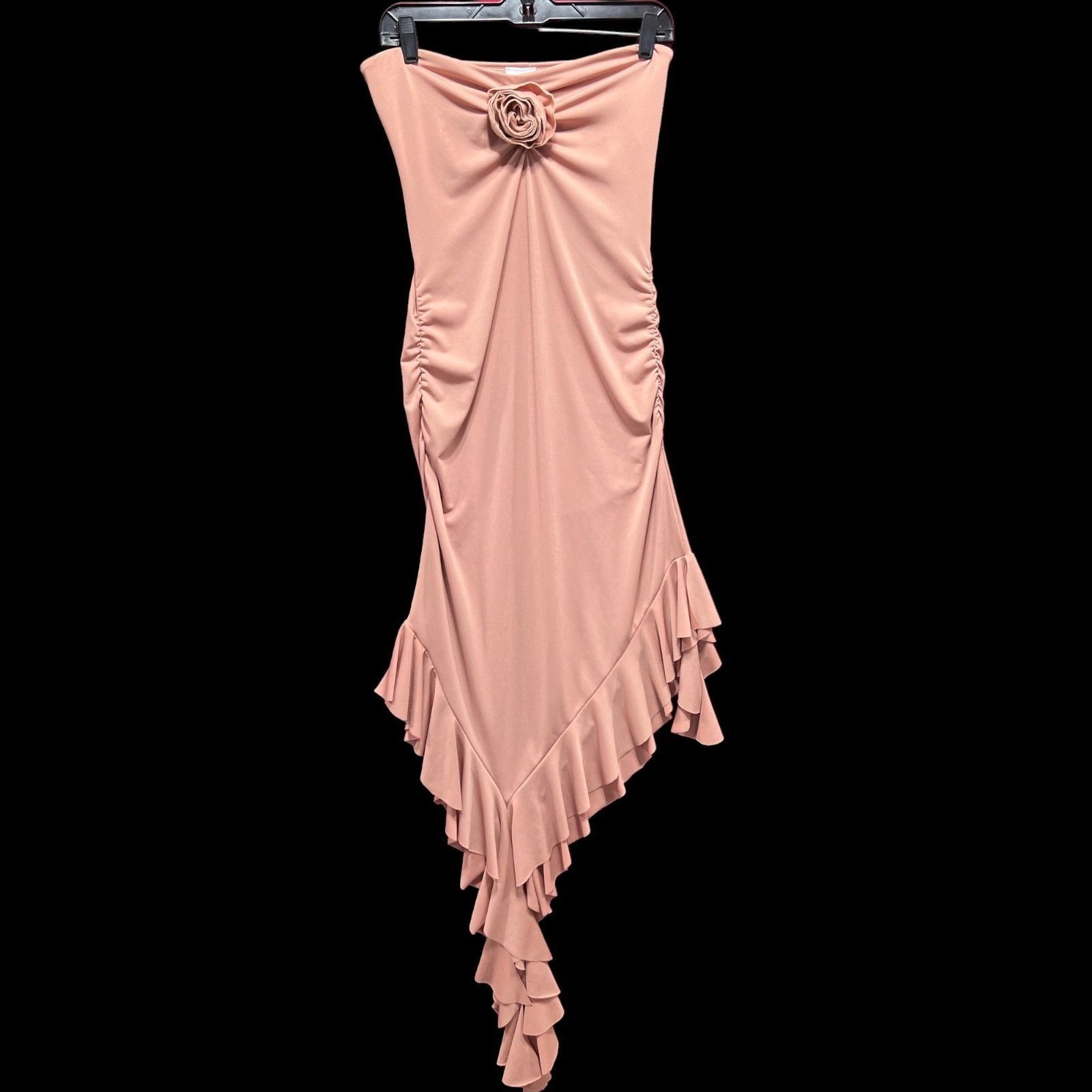 rue21 Rue 21 - Women's Pregnant Ruffled Asymmetrical Strapless Dre Size L / US 10 / IT 46 - 1 Thumbnail