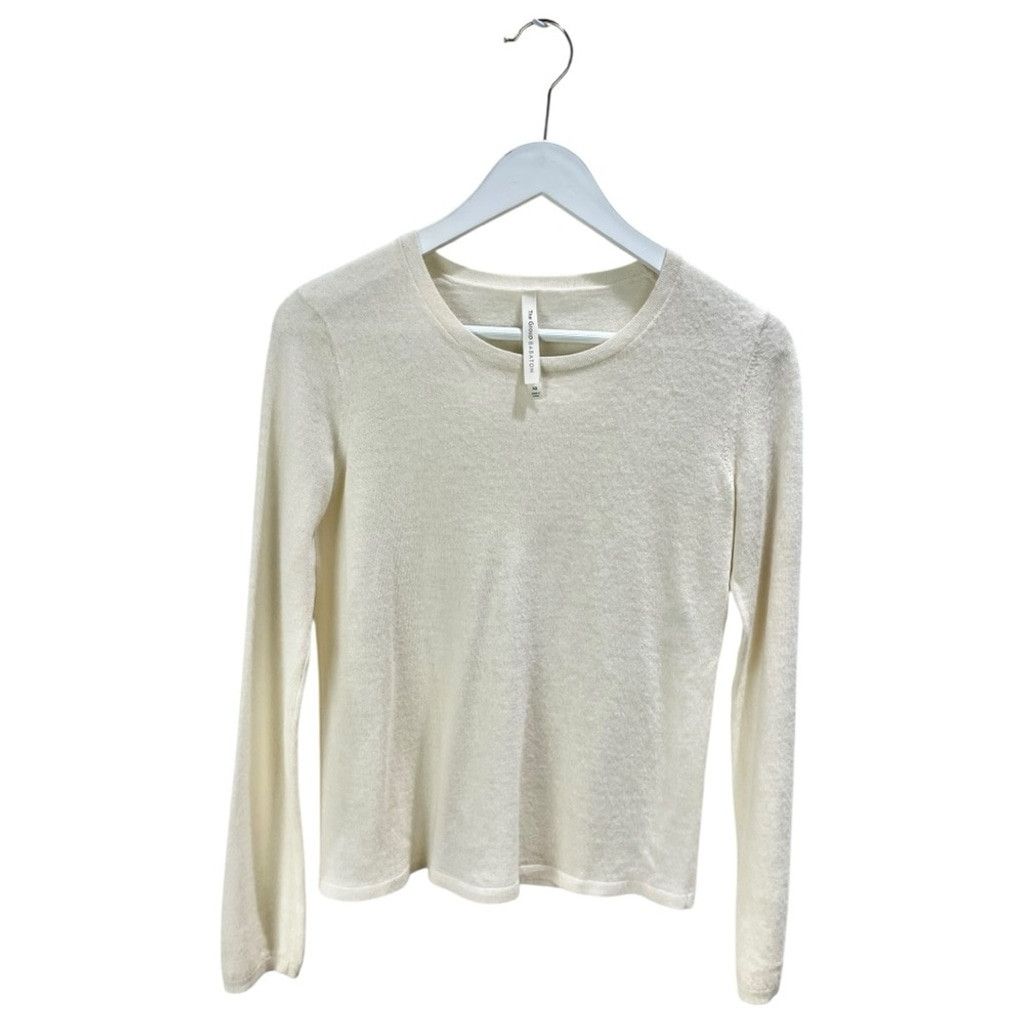 Other Babaton 100% Cashmere Cream Crewneck Fine Knit Sweater XS Size XS / US 0-2 / IT 36-38 - 2 Thumbnail
