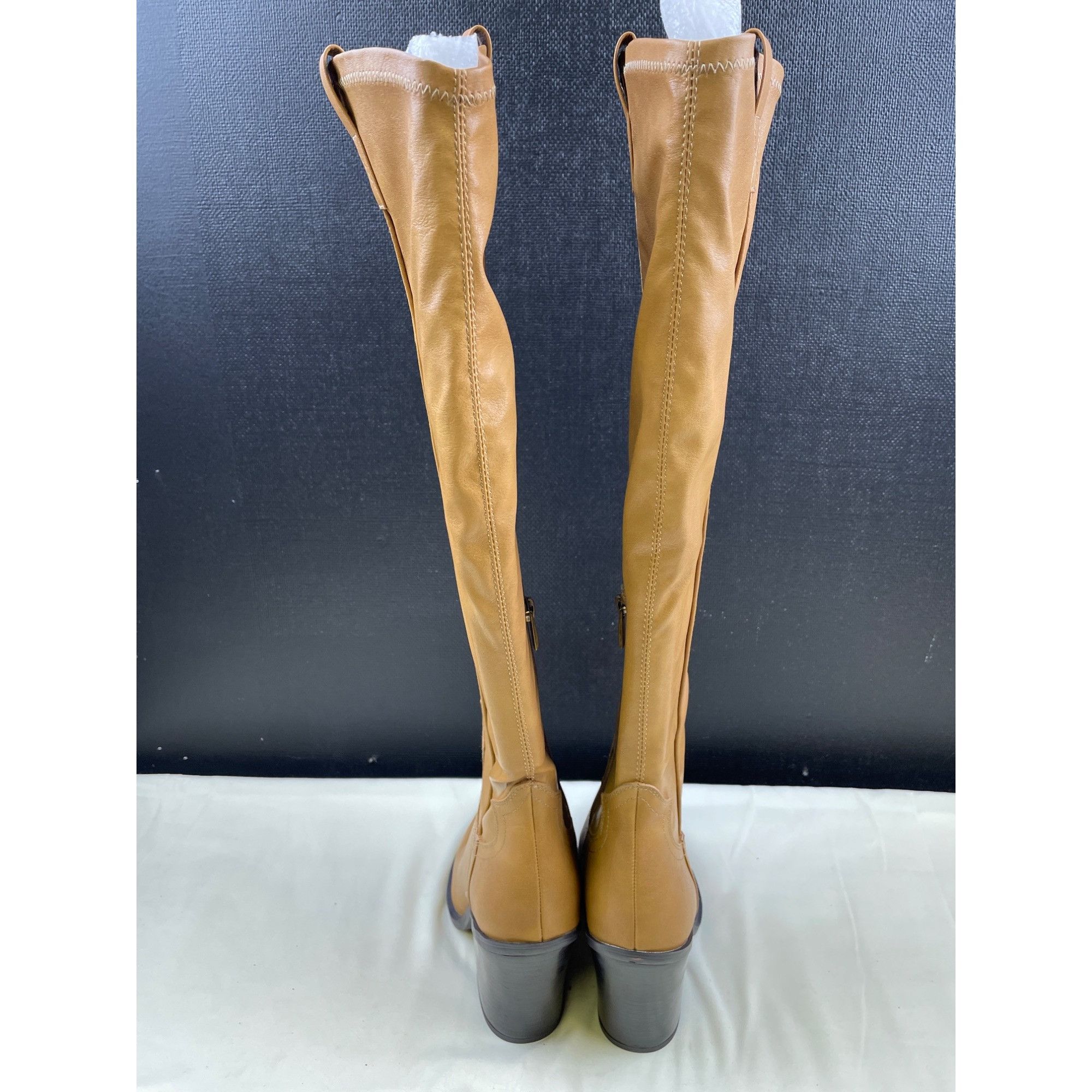 Franco Sarto Franco Sarto Women's Camel Stretch Tall Boots/Shoes Heels 4" Size US 9 / IT 39 - 6 Thumbnail