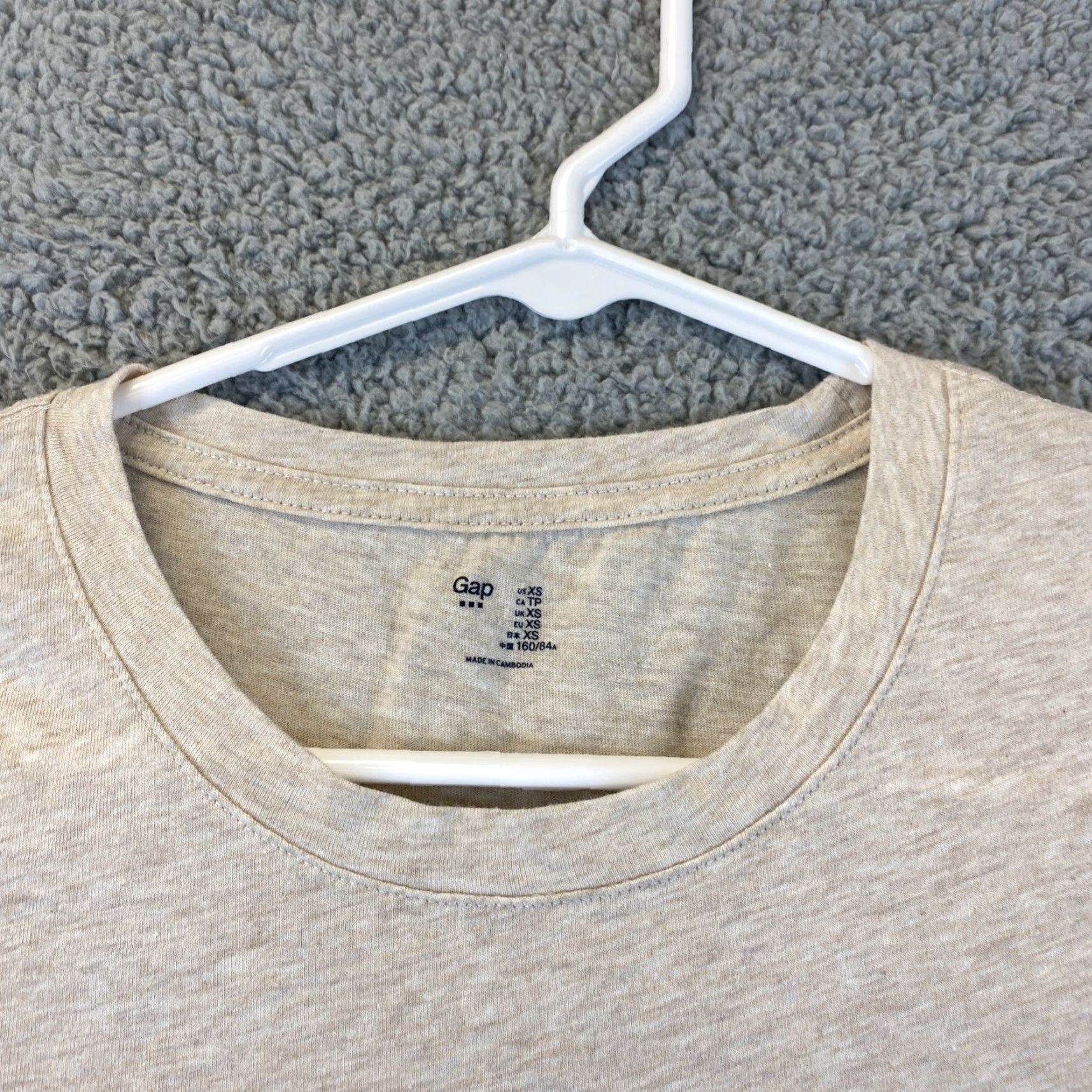 Gap Gap Shirt Women XS Tan Scoop Neck Short Sleeve T-Shirt Regular Adult Womens Spring Summer Lightweight Casual Top 39-15 Size XS / US 0-2 / IT 36-38 - 5 Thumbnail