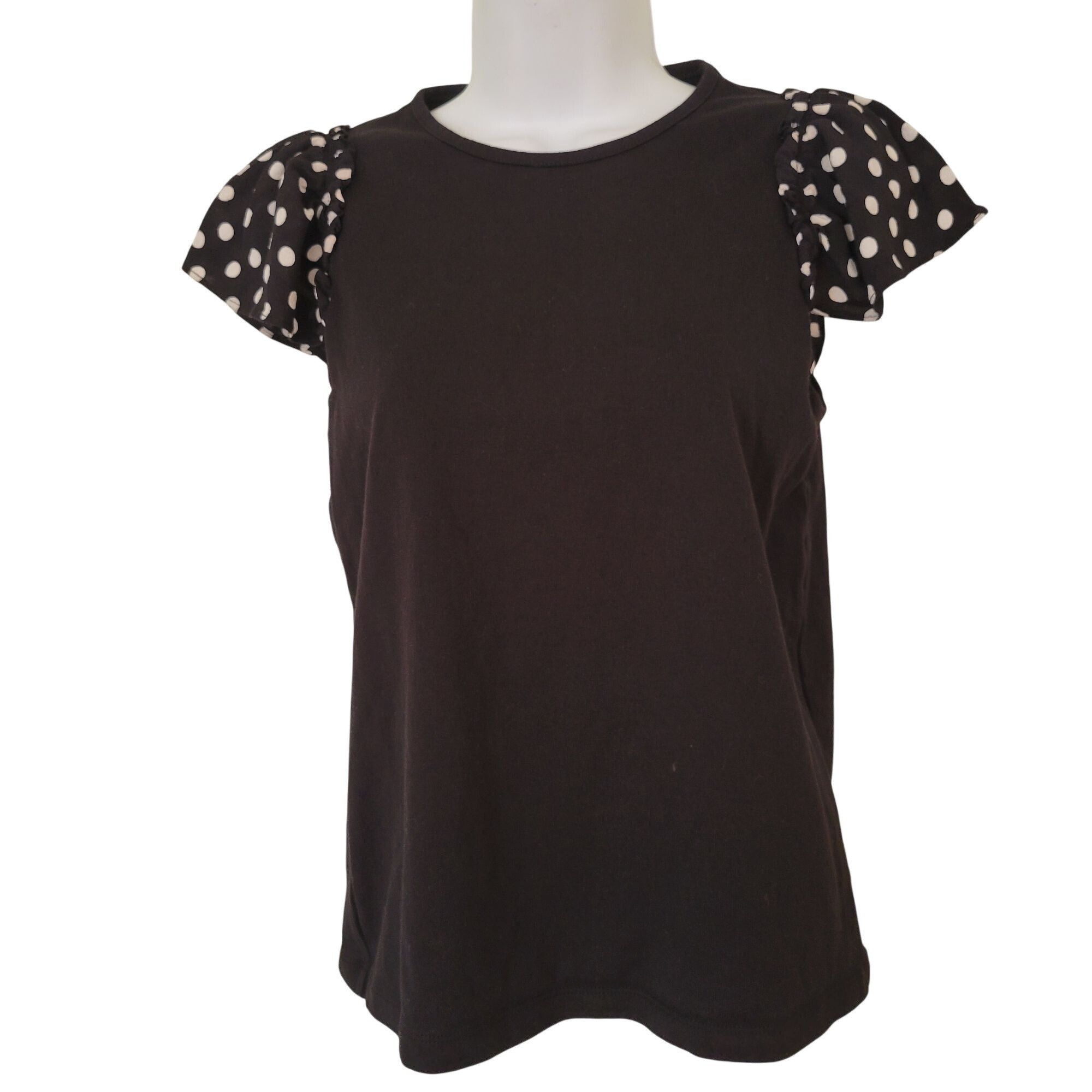 Kate Spade Kate Spade Black Top Ruffle Sleeves XS Blouse LIA Dot Mixed Size XS / US 0-2 / IT 36-38 - 1 Thumbnail