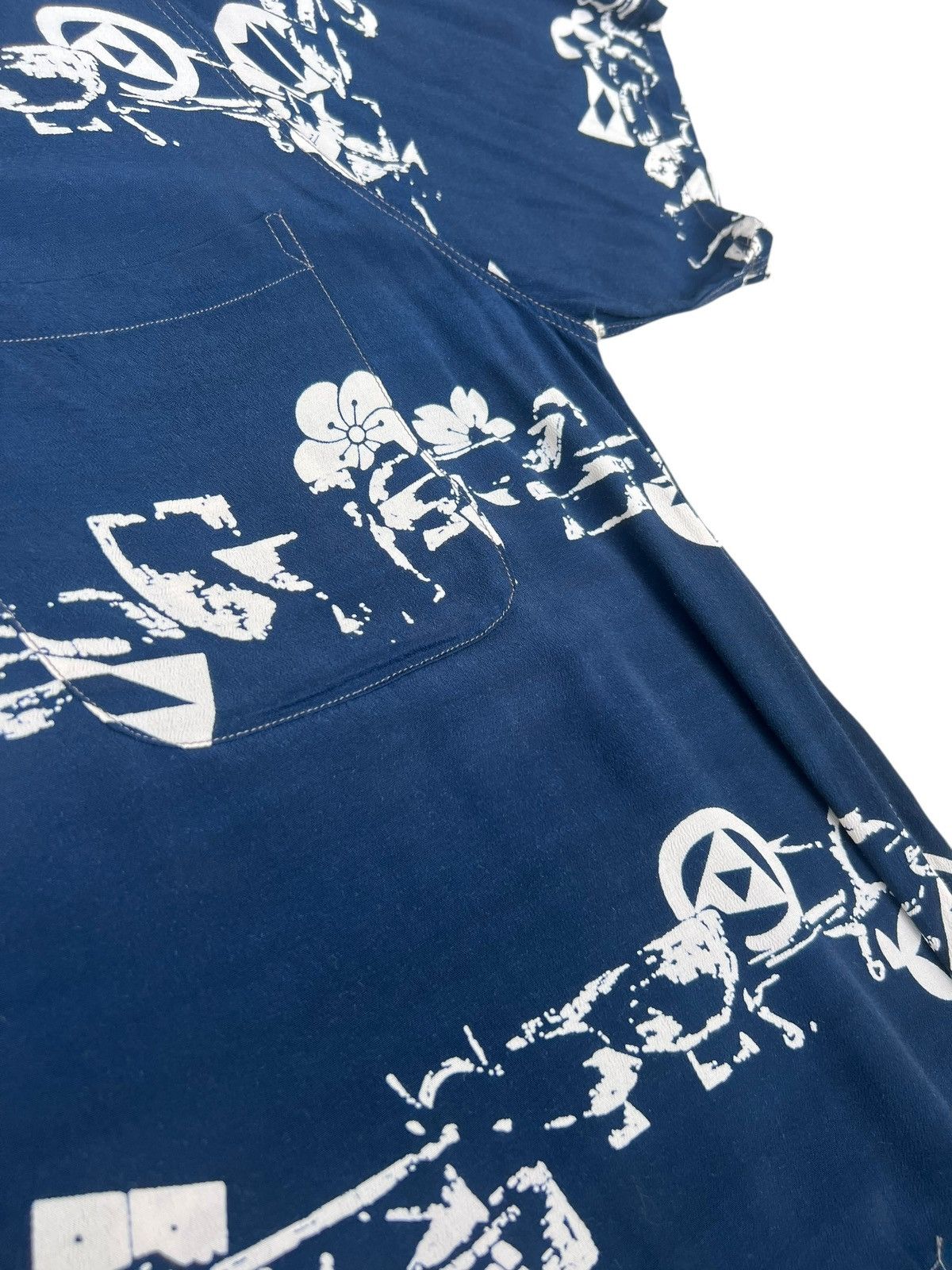 Blue Blue Japan Blue Blue Special Okra Indigo Dyed Hawaiian Shirt Size 4 Size US XL / EU 56 / 4 - 12 Thumbnail