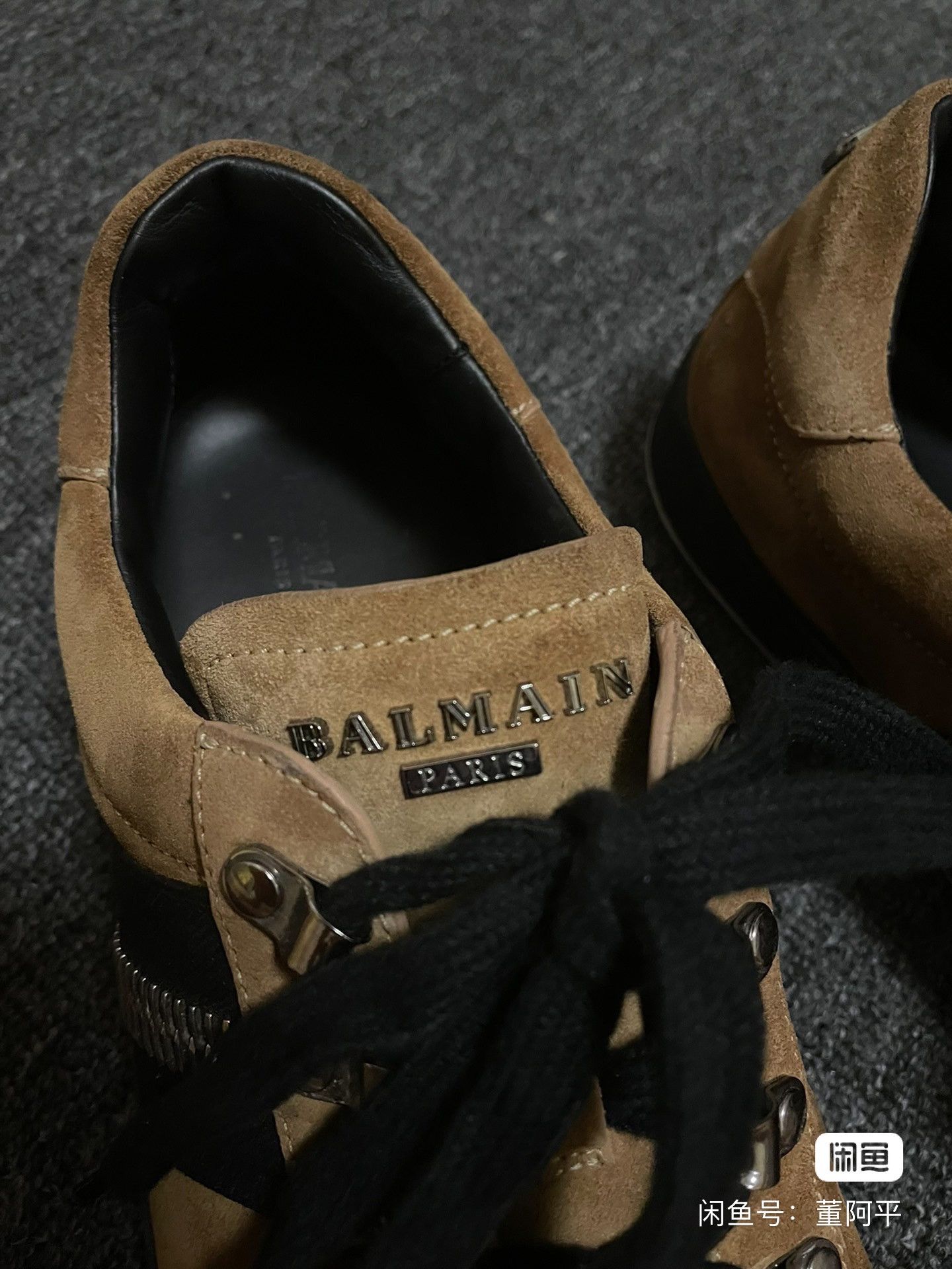 Band Tees BALMAIN brown low-top sneakers shoe size 7/41 Size US 8 / EU 41 - 5 Thumbnail