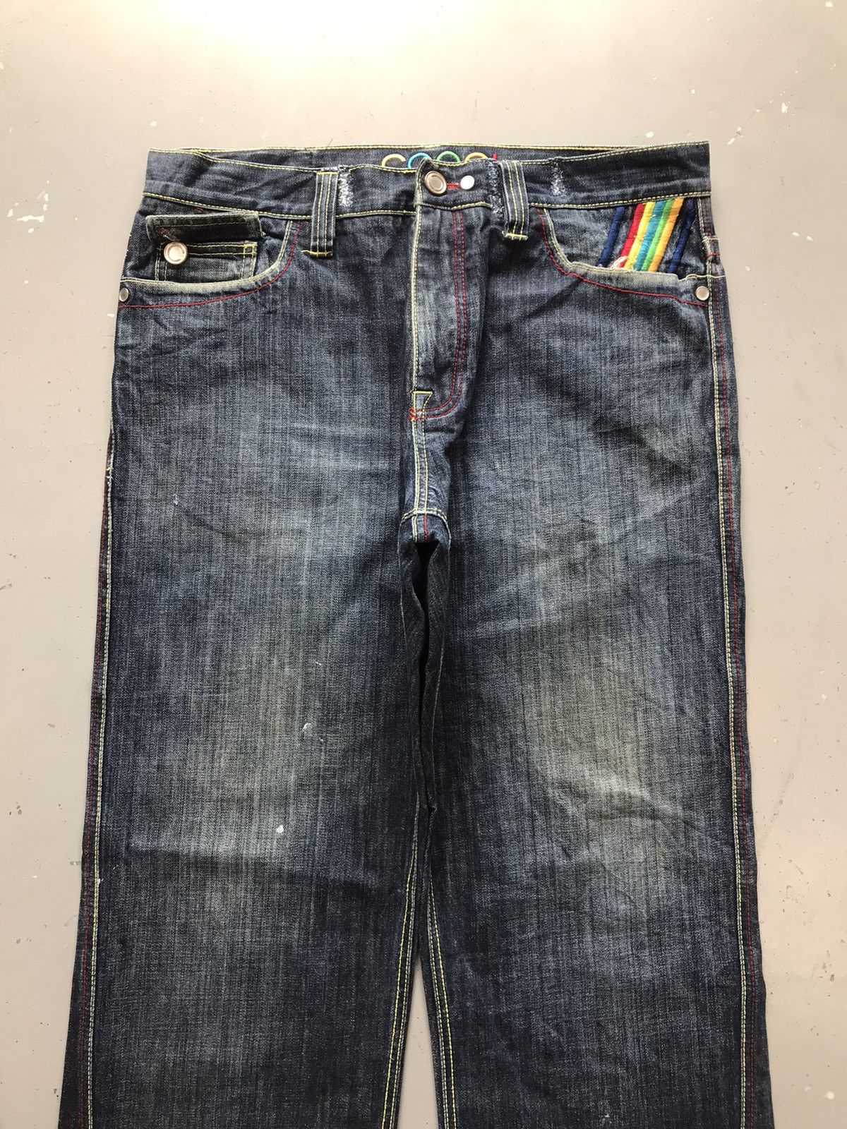 Coogi × Vintage Vintage Coogi crazy shoes embroidered rainbow loose denim Size US 36 / EU 52 - 5 Thumbnail
