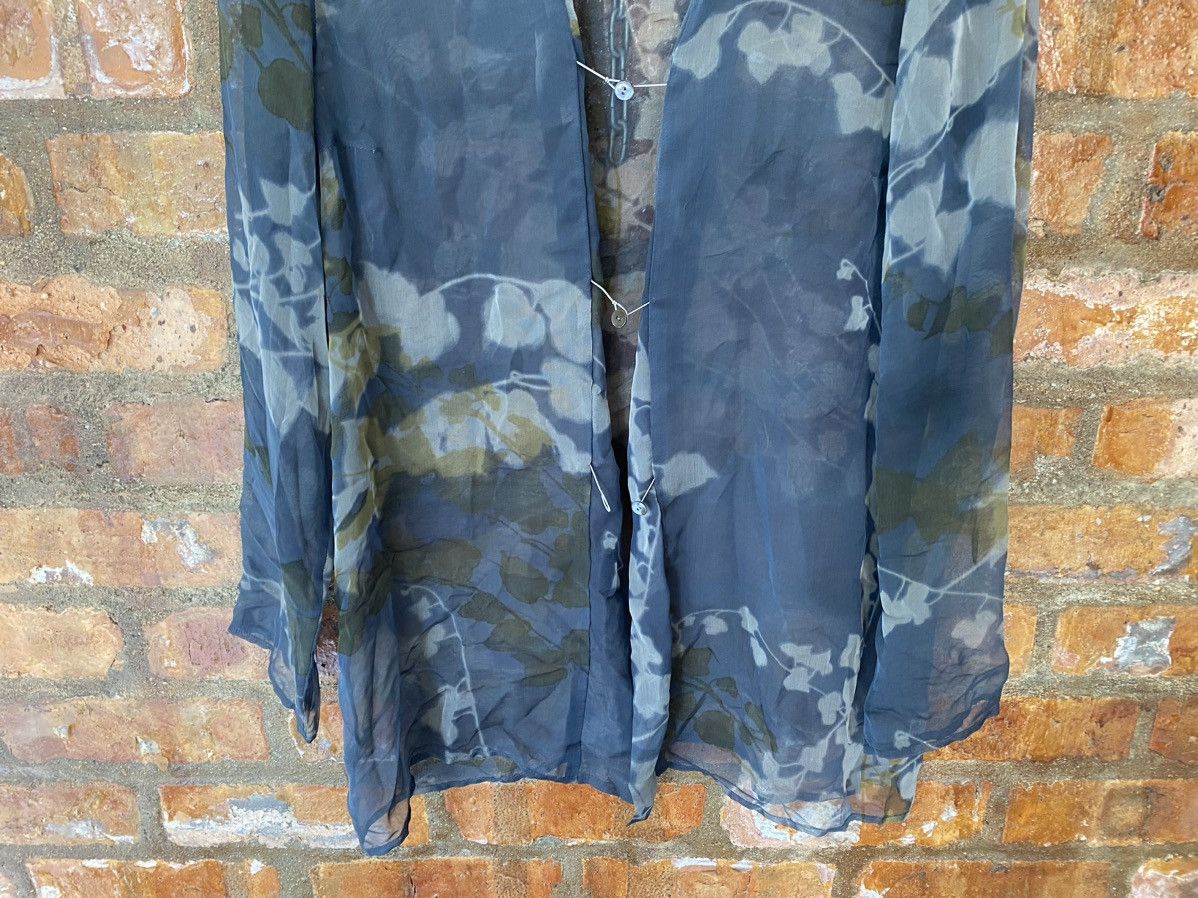 Kenzo × Vintage 1990s KENZO Mesh paper thin button up sexy Size M / US 6-8 / IT 42-44 - 4 Thumbnail