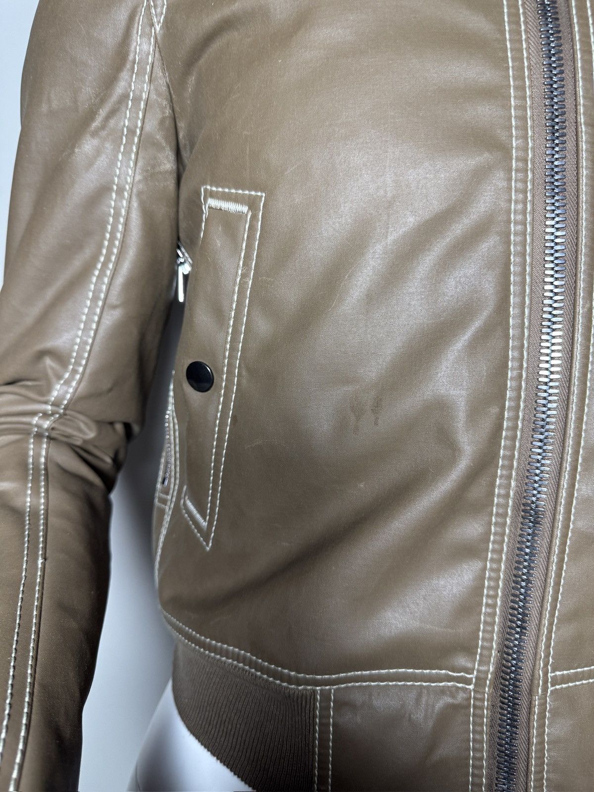 Rick Owens Drkshdw Rick Owens DRKSHDW Caramel Leather Bomber Jacket – FW17 Size US S / EU 44-46 / 1 - 5 Thumbnail