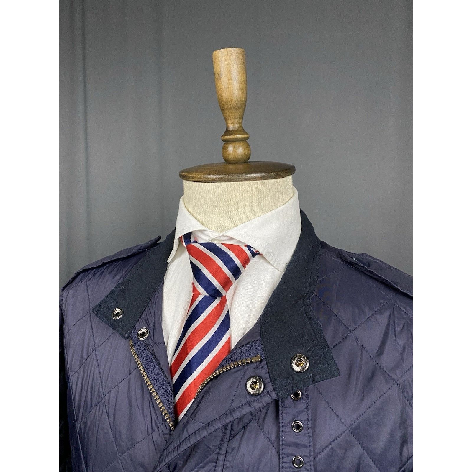 Barbour Barbour International Quilt Flyer Men's Blue Quilted Jacket Size US XXL / EU 58 / 5 - 5 Thumbnail