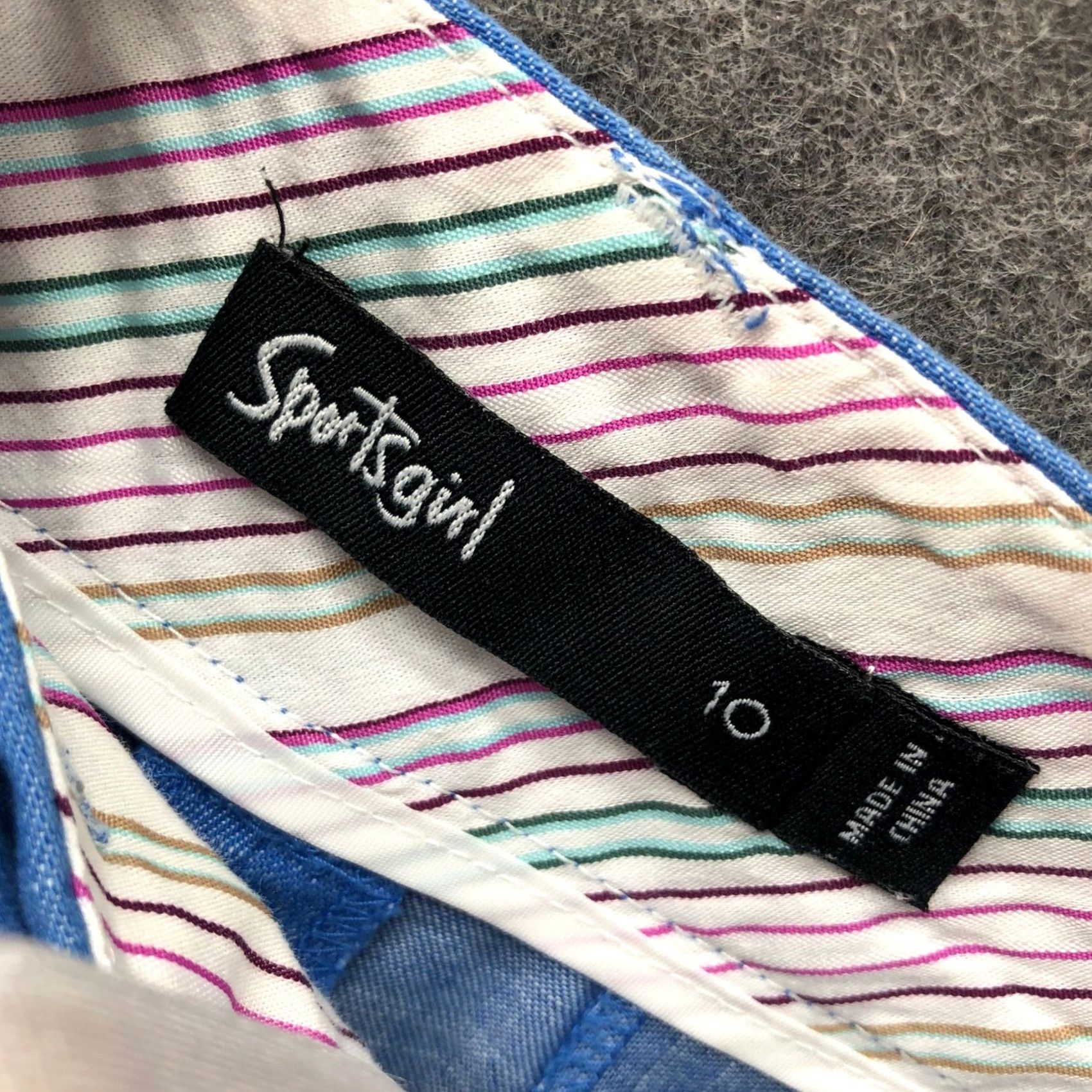 Vintage Sportsgirl Low Rise Chino Shorts Womens 10 Blue Cuffed Stretch Chino Pants Shorts Casual Womens 10 Blue Size 32" / US 10 / IT 46 - 3 Thumbnail
