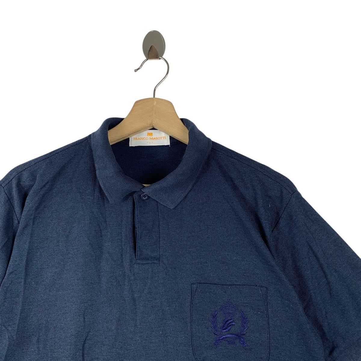 Vintage Vintage FRANCO MASOTTI ITALY Crest Logo Polo Tee Shirt Top Size US L / EU 52-54 / 3 - 4 Thumbnail