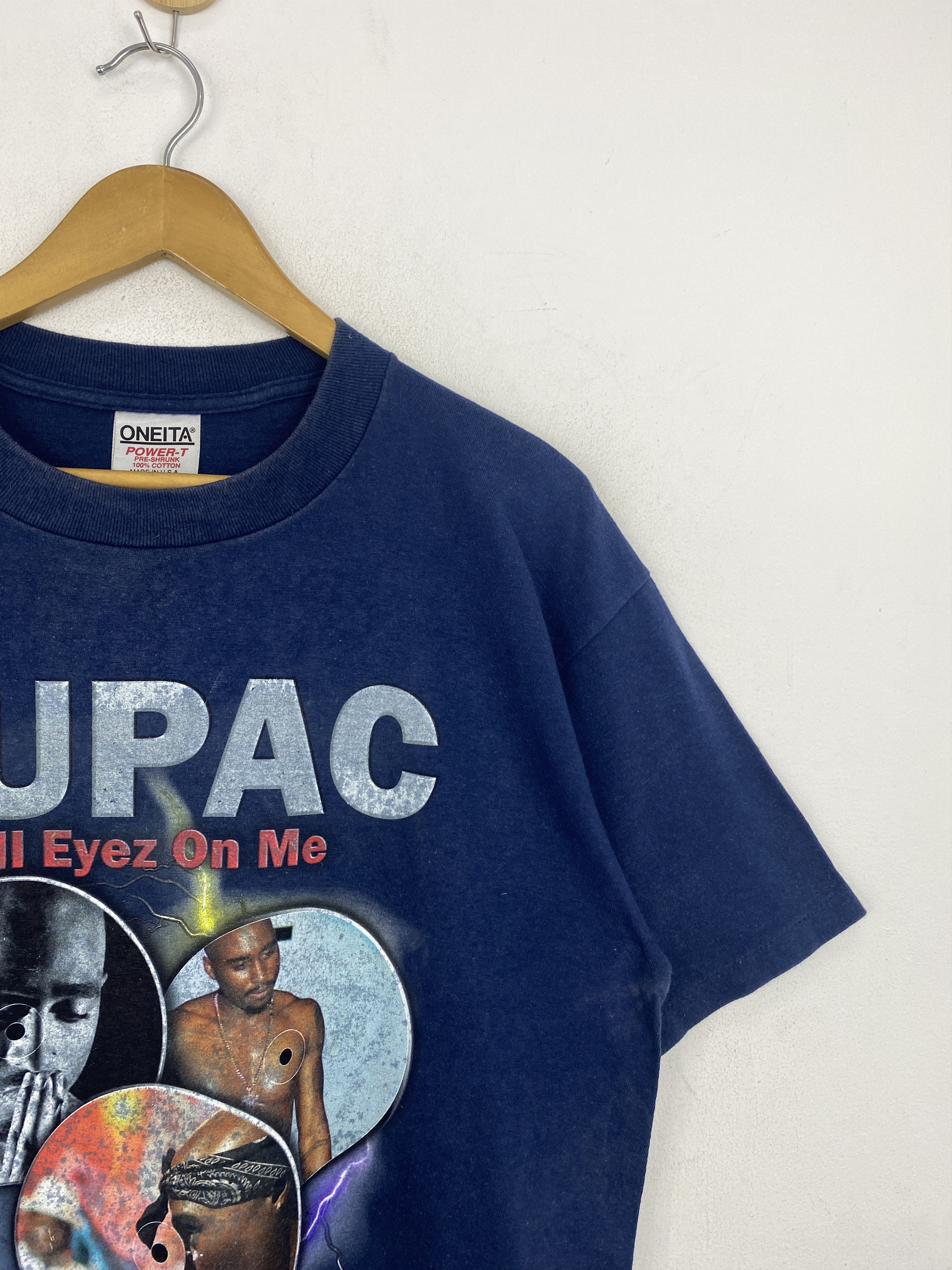 Rap Tees × Vintage Vintage 90s Tupac Shakur All Eyez On Me Rap Tee TA0641 Size US L / EU 52-54 / 3 - 8 Thumbnail