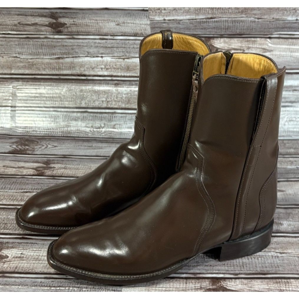 Lucchese Lucchese 1833 Calfskin Scout Dress Boot size 8.5 color brown Size US 8.5 / EU 41-42 - 1 Thumbnail