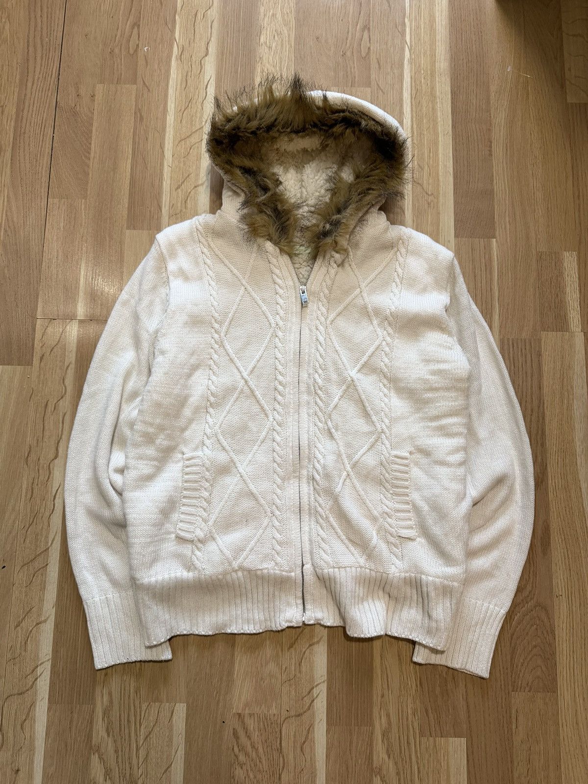 Japanese Brand Faux fur hoodie styled Ifsixwasnine lgb 2000s archive punk Size US M / EU 48-50 / 2 - 1 Thumbnail