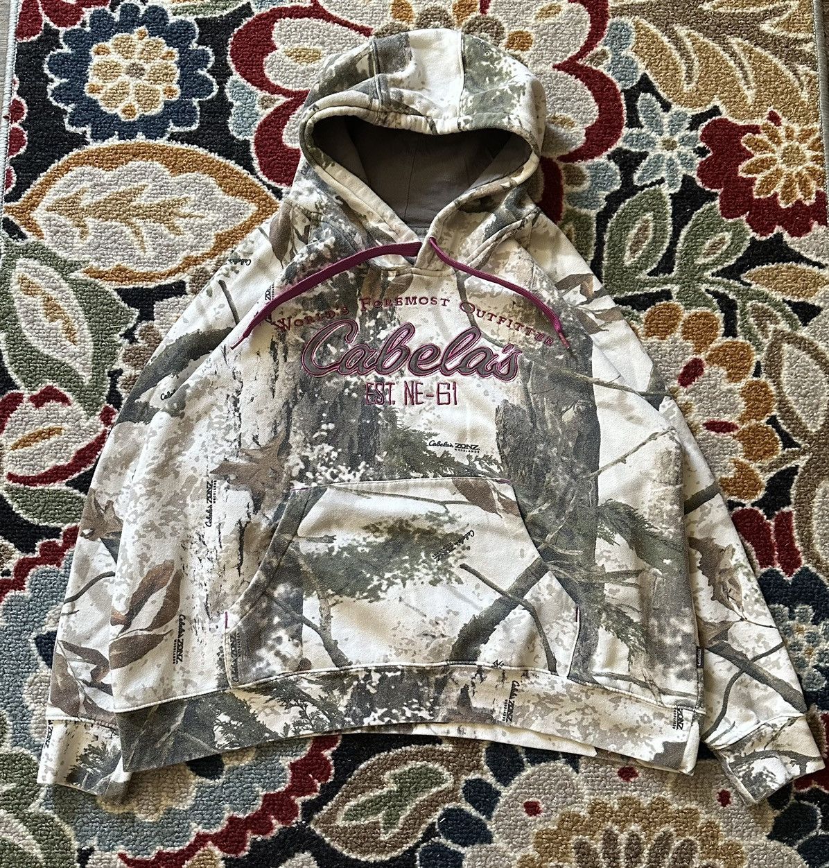 Vintage Crazy Vintage Y2K Cabela’s RealTree Snow Camo Boxy Hoodie Grailed