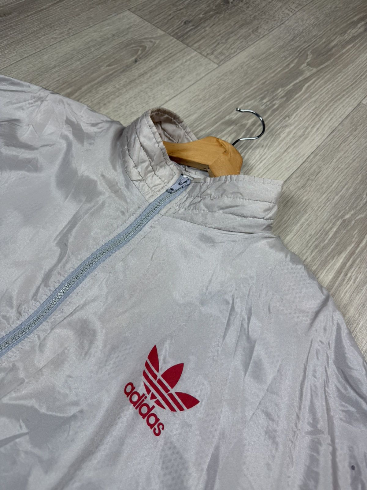 Adidas Vintage Adidas Windbreaker Track Jacket Grey & Red Retro 90s Size US XL / EU 56 / 4 - 4 Thumbnail