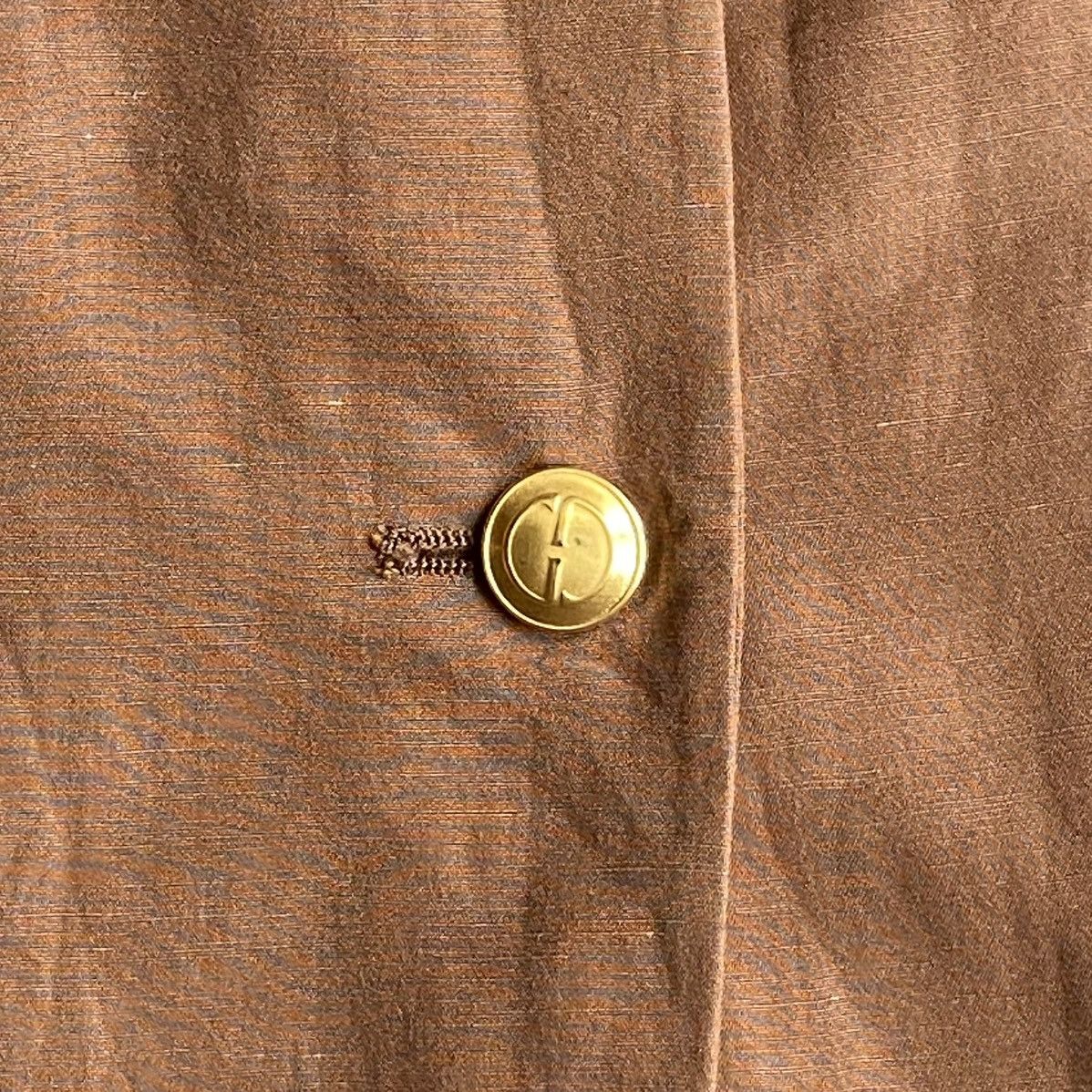 Gucci Fall 1994-1995 Silk Brown Belt Blazer Size M / US 6-8 / IT 42-44 - 3 Thumbnail