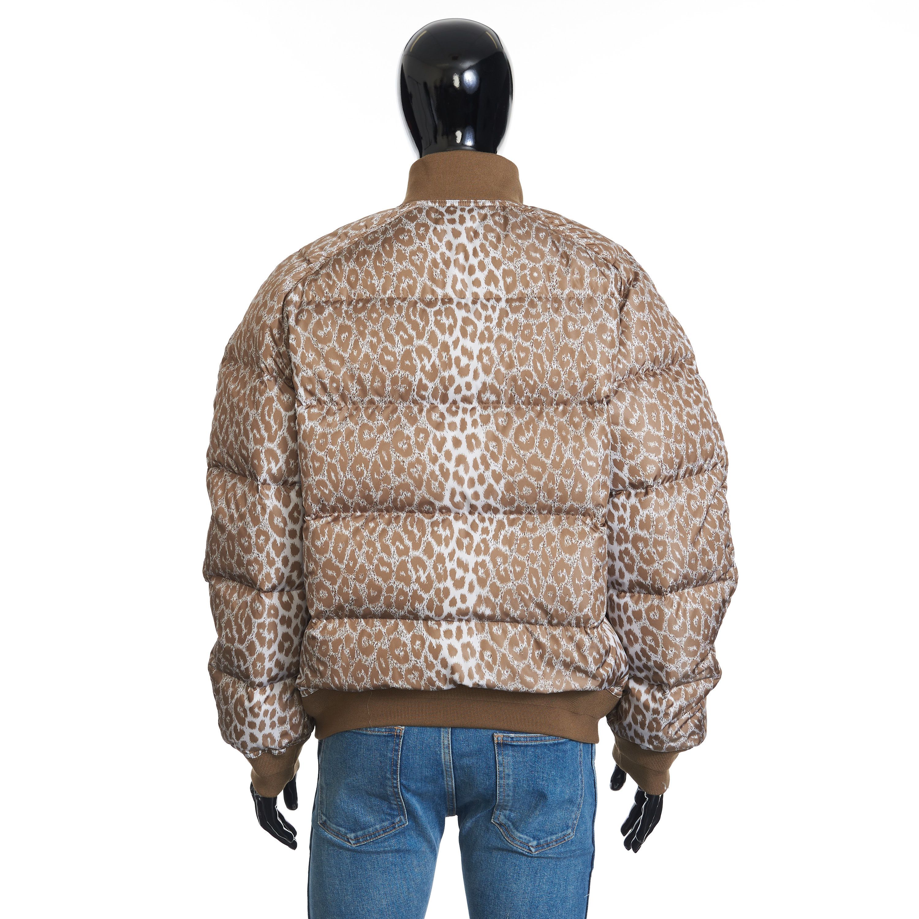 Dior Brown Goose Down Jacket In Leopard Print Technical Polyamide Size US M / EU 48-50 / 2 - 5 Thumbnail