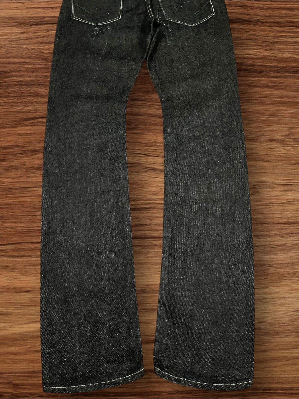 GOSTAR DE FUGA × If Six Was Nine × Le Grande Bleu (L.G.B.) Japanese Gostar De Fuga Dark Washed Selvedge Button Fly Jean Size US 32 / EU 48 - 12 Thumbnail