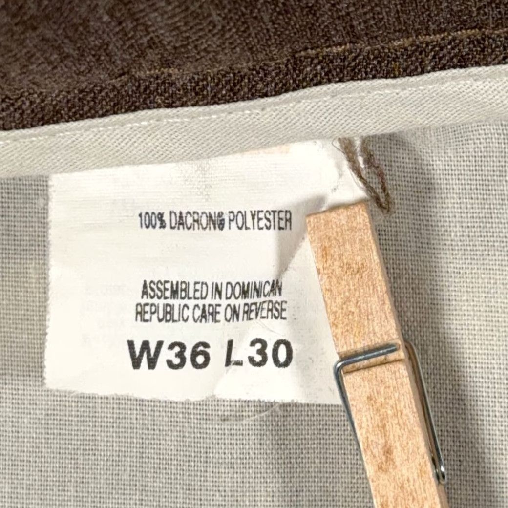 Levi's VINTAGE Levi's Pants Mens 34x26 Brown Dress Slacks Polyester 80s Action Slacks Straight Front Pockets Rise 13in Mens Size US 34 / EU 50 - 6 Thumbnail