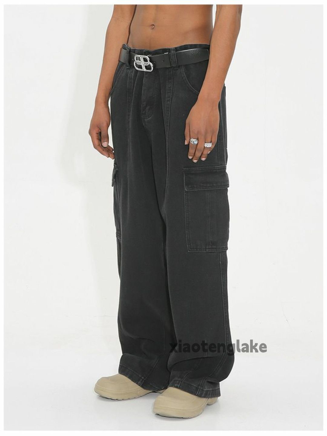 Jean × Vintage washed faded cleanfit skate hiphop baggy cargo jeans Size US 32 / EU 48 - 2 Thumbnail