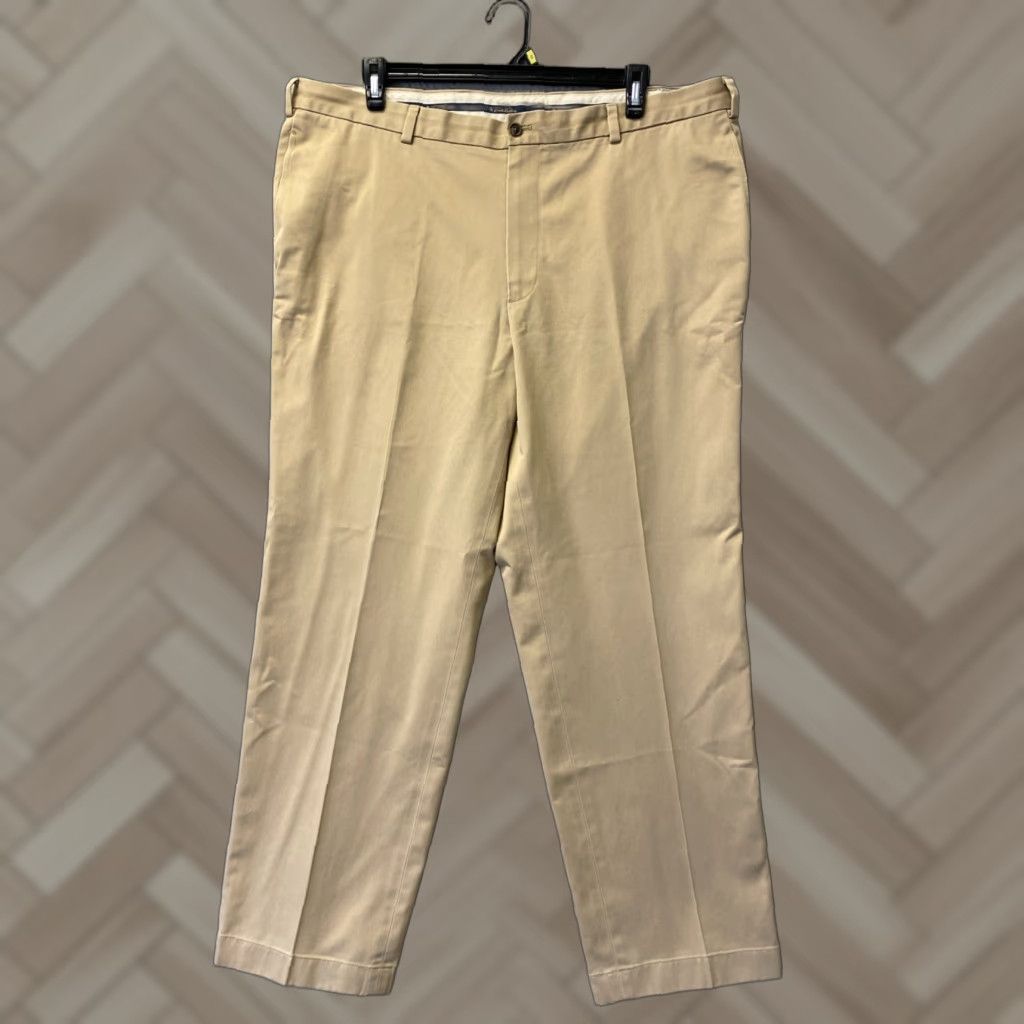 Brooks Brothers Brooks Brothers Chino Pants Mens 42x32 Solid Tan Flat Front Pleated City Wedding Preppy Classic Classic Mens Pants Tan 42 32 Inseam Pockets Straight Size US 42 / EU 58 - 1 Thumbnail