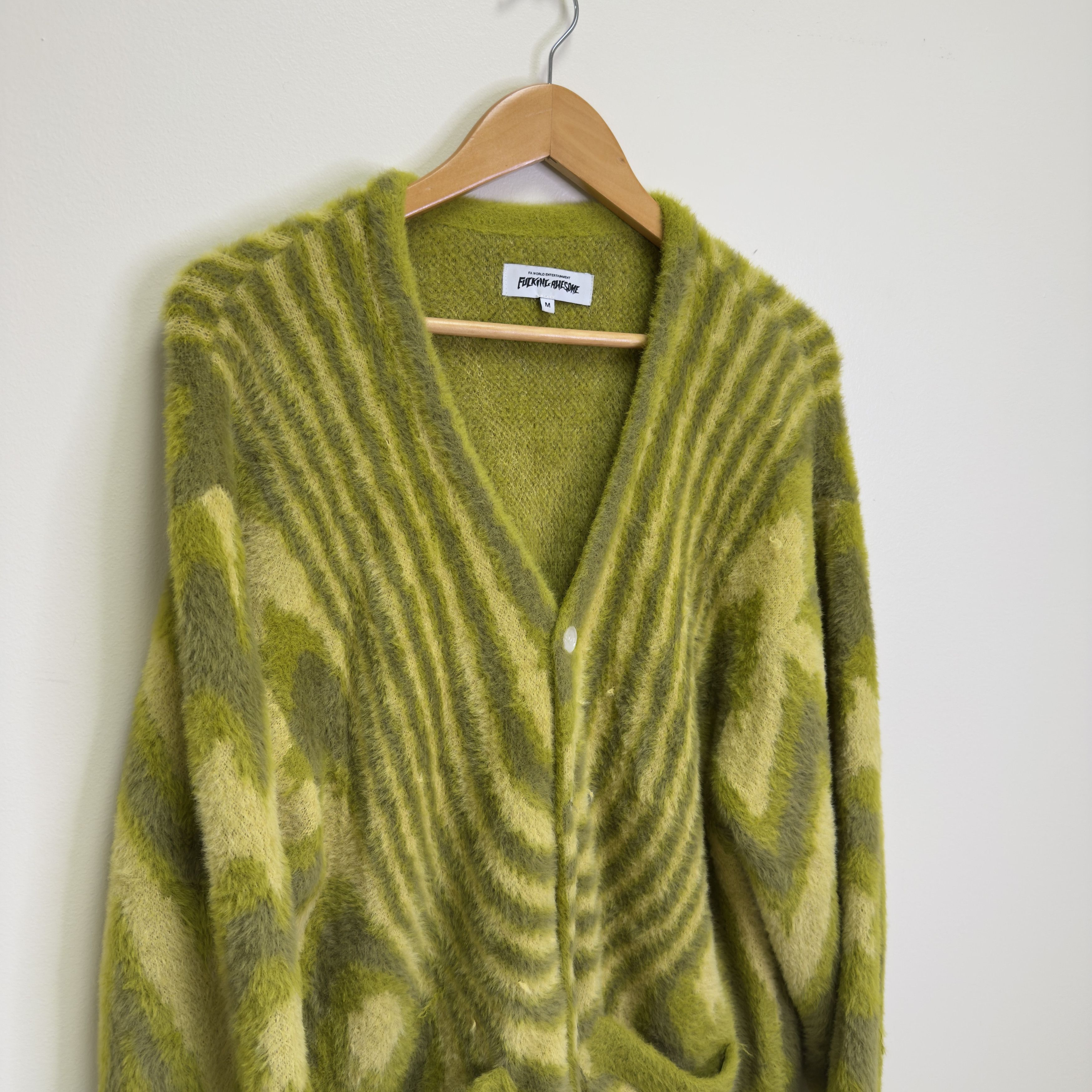 Fucking Awesome Acid Hairy Cardigan Moss Size US M / EU 48-50 / 2 - 2 Thumbnail