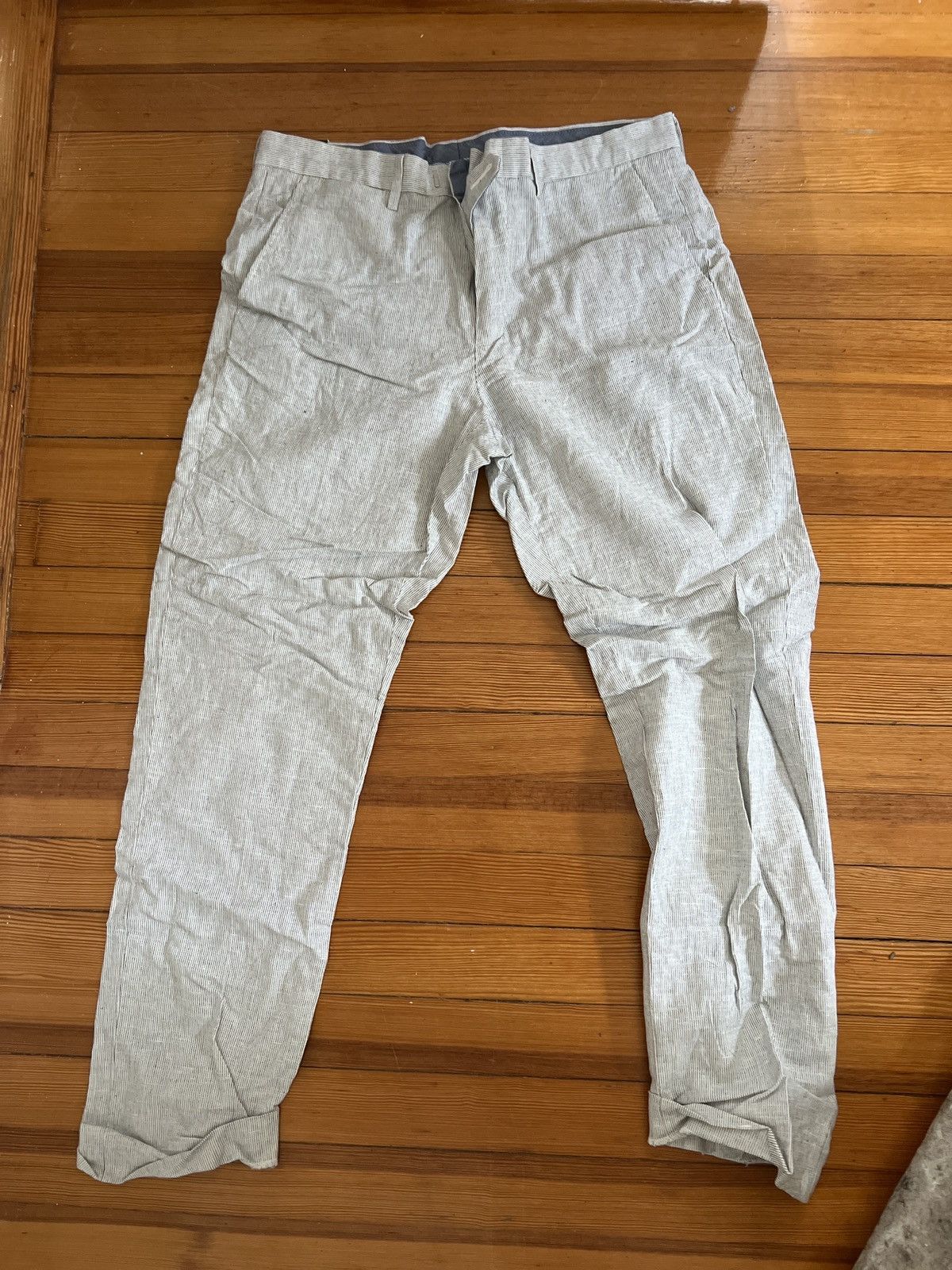 J.Crew NWT J. Crew Bowery Slim Linen Pants Size US 33 - 1 Thumbnail