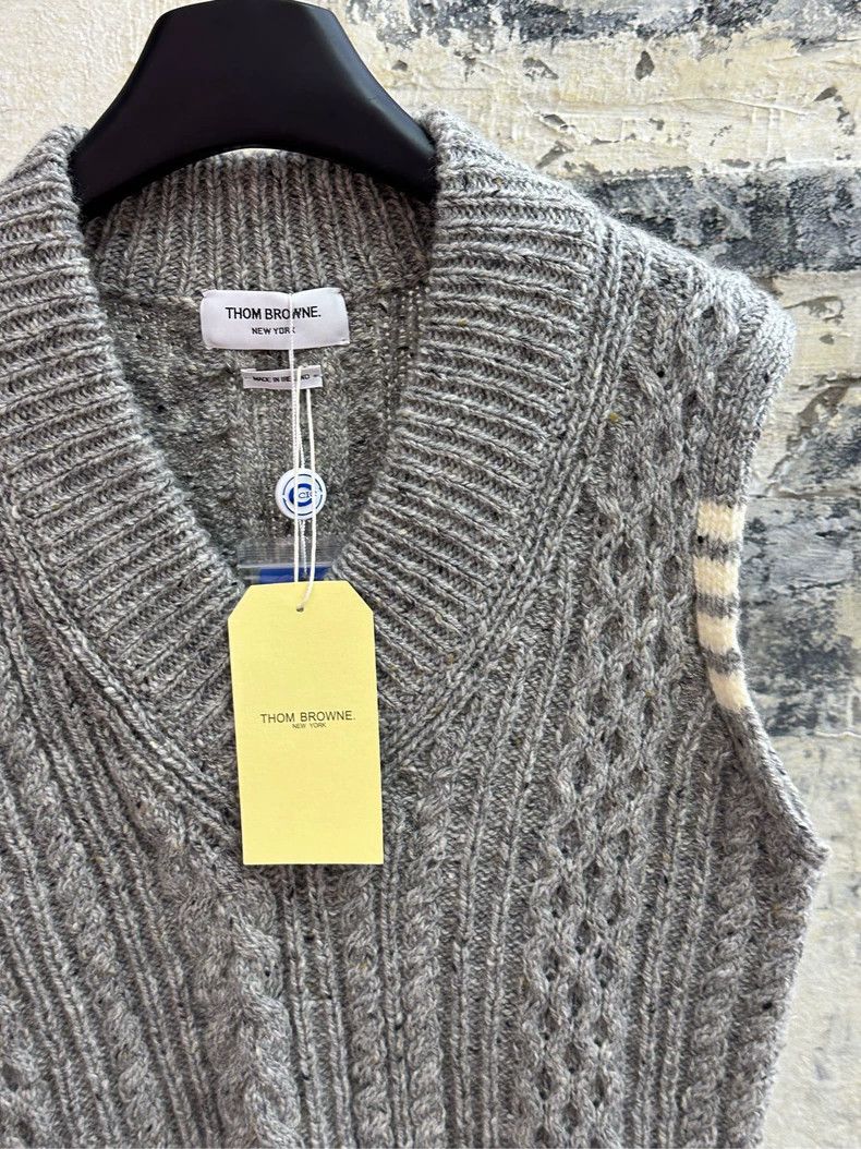 Thom Browne Thom Browne Gray wool knit vest Size US M / EU 48-50 / 2 - 4 Thumbnail