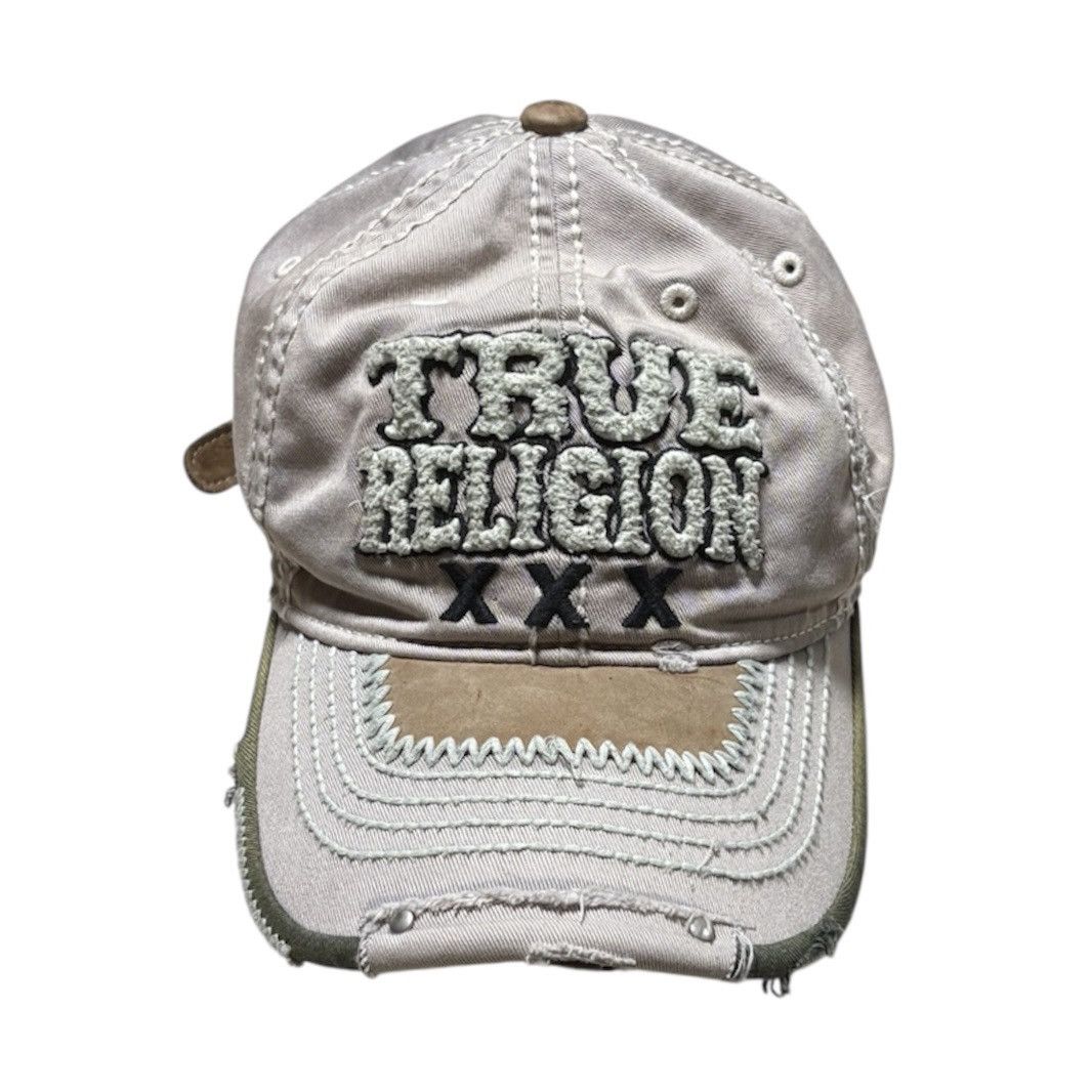 2000s TRUE RELIGION DISTRESSED CAP DESTROYED HAT