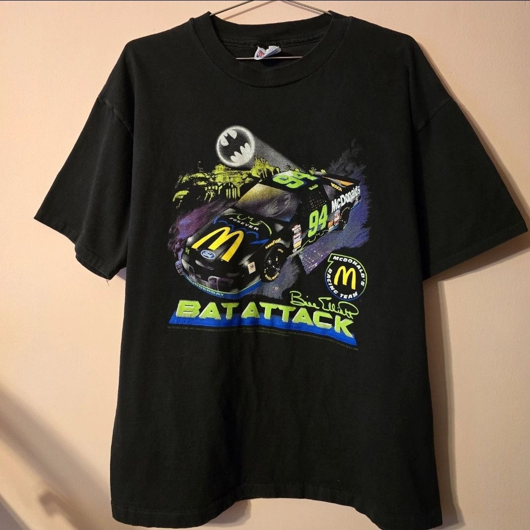 Vintage BATMAN nascar T-shirt BAT ATTACK McDonald's