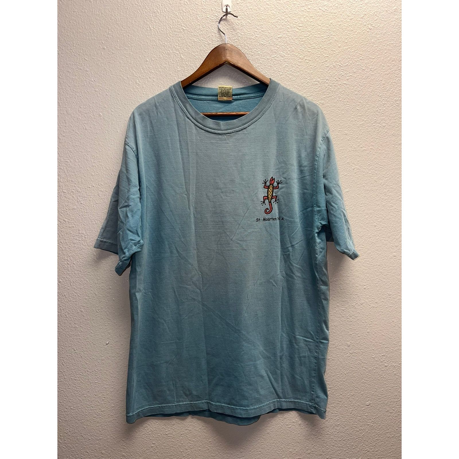 Vintage Vintage St Maarten Shirt Netherlands Antilles Lizard Art XL Size US XL / EU 56 / 4 - 2 Thumbnail
