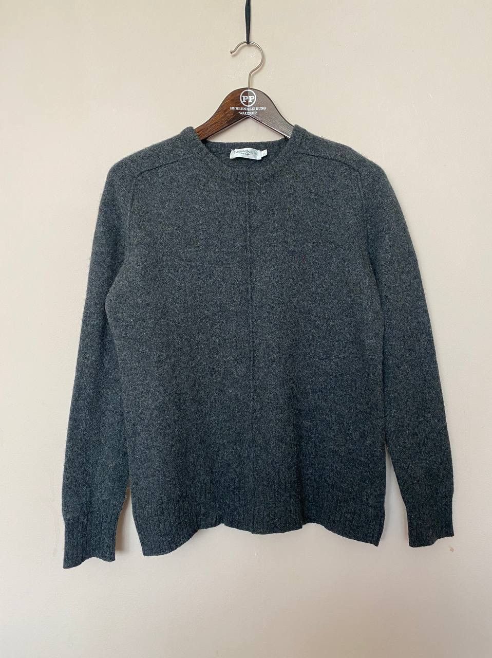 Yves Saint Laurent Wool YSL Sweater Soft Warm Grey YSL Sweatshirt Size US L / EU 52-54 / 3 - 1 Thumbnail