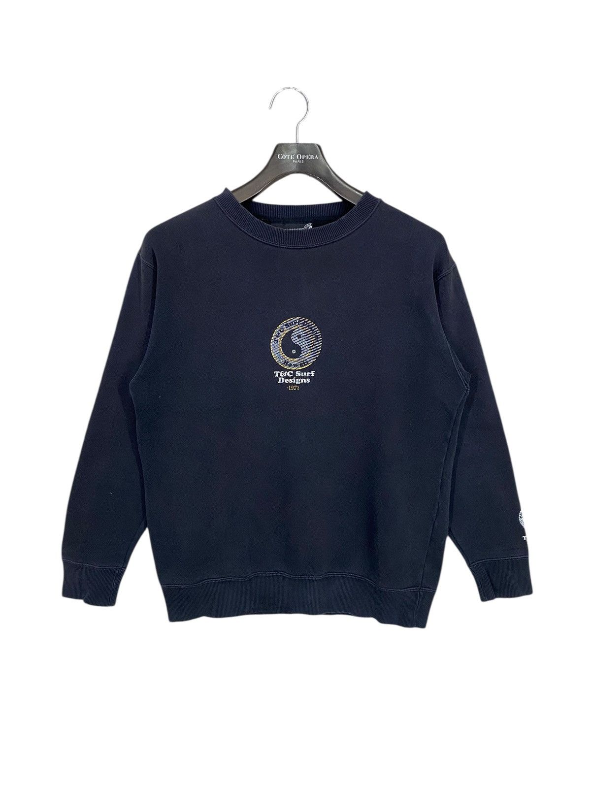 Ron Jon Surf Shop × Vintage Vintage surfing t&c design center logo back hit sweatshirt Size US M / EU 48-50 / 2 - 2 Thumbnail