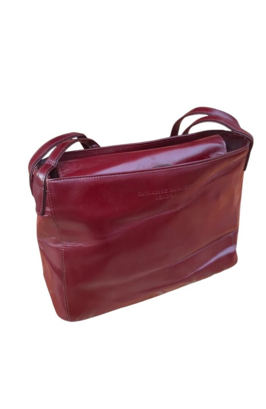 バッグ vintage KATHARINE HAMNET LONDON dr bag Katharine Hamnett London Leather Frame Bag - Black Crossbody